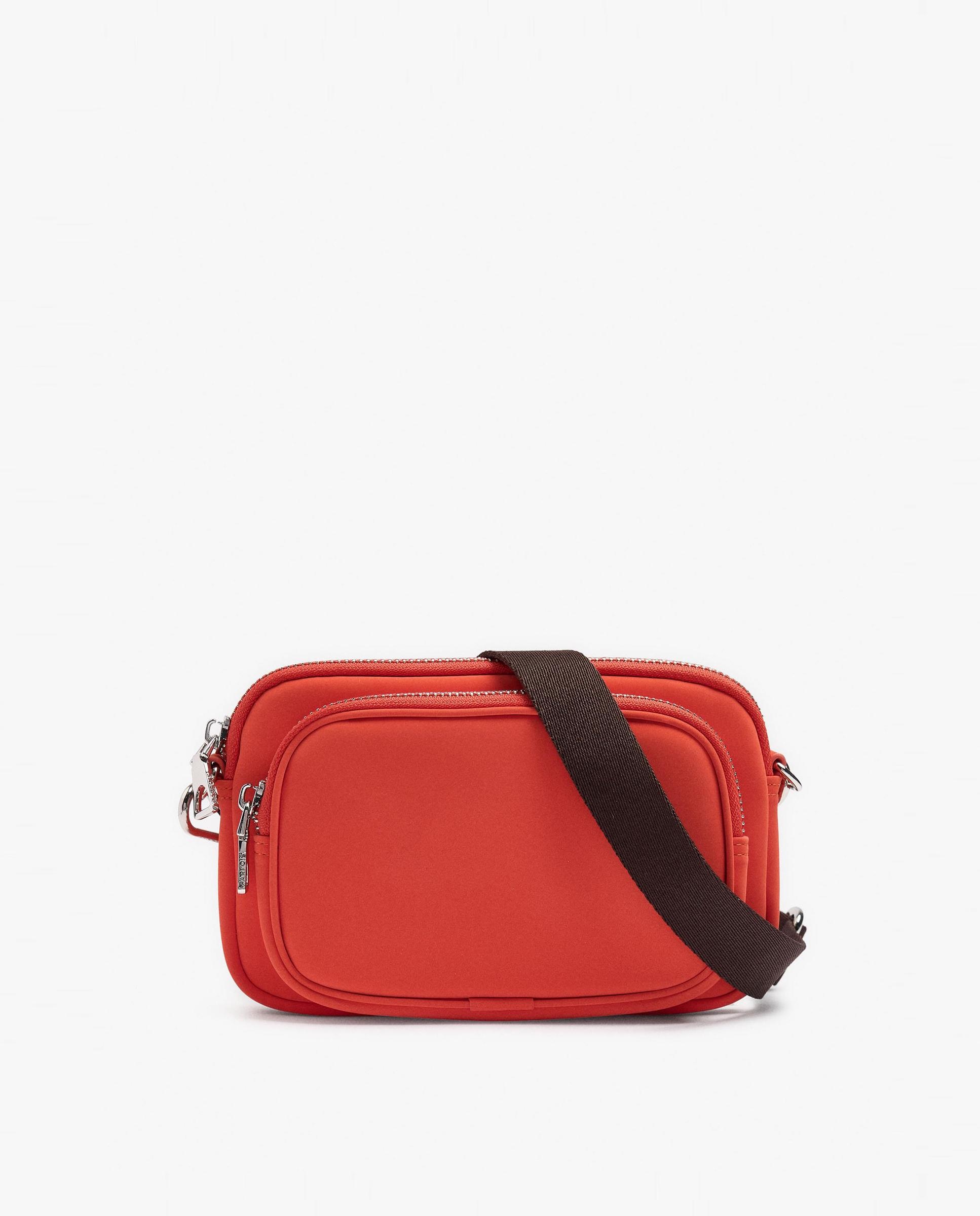 Neceser estilo bandolera con cierre de cremallera y varios compartimentos - Parfois - Naranja Naranja-1