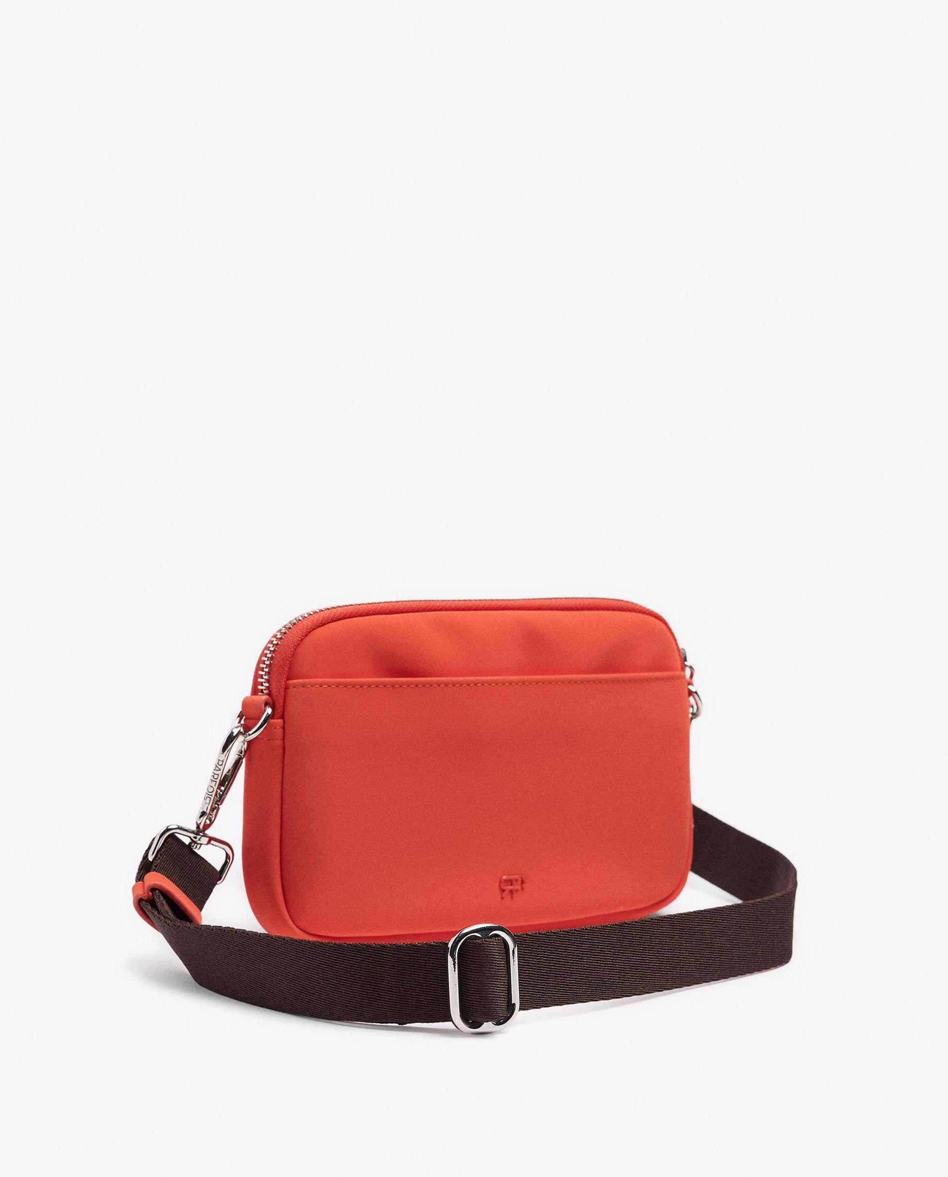 Neceser estilo bandolera con cierre de cremallera y varios compartimentos - Parfois - Naranja Naranja-2