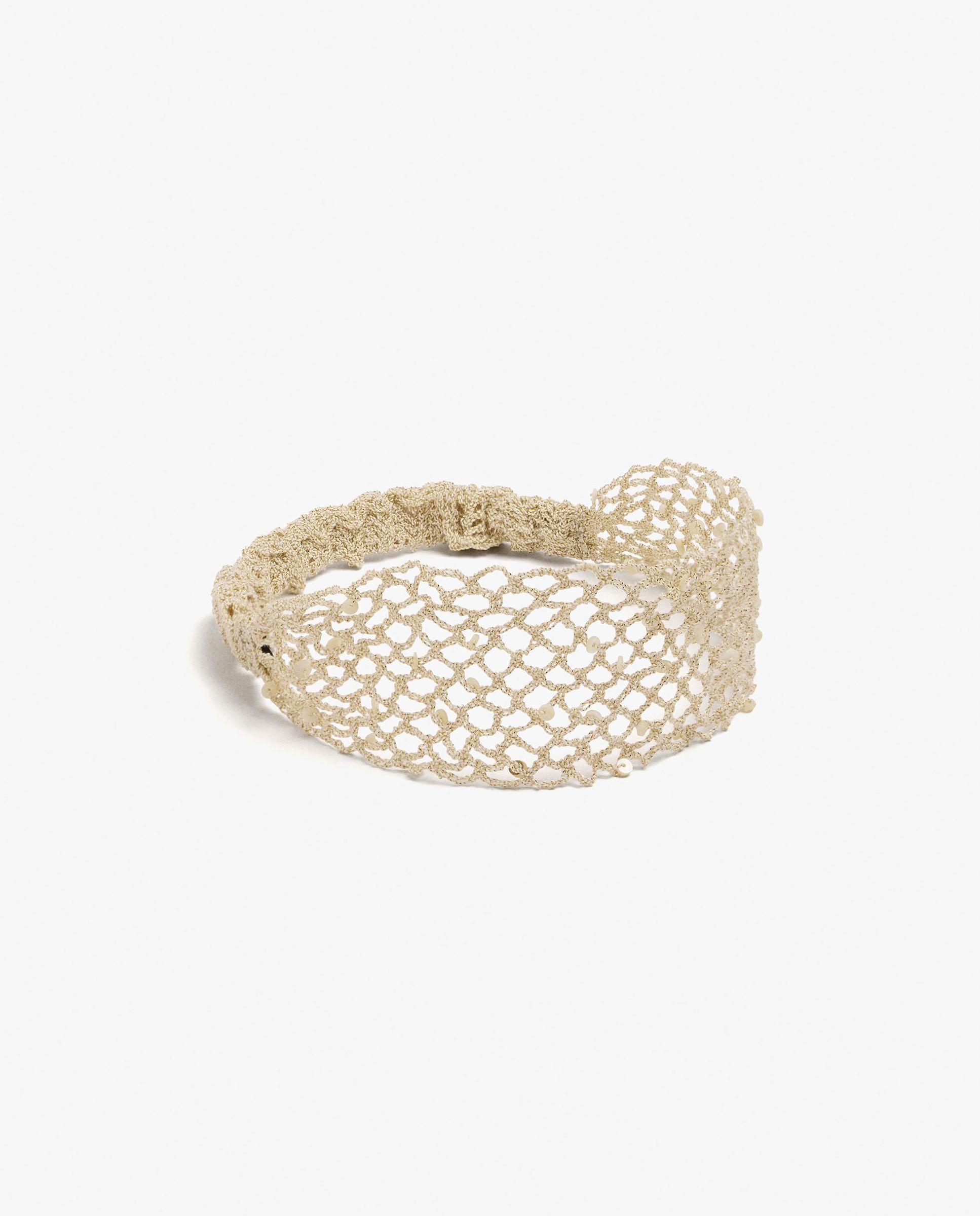 Diadema para el pelo de rejilla en liso - Parfois - Oro Oro-1