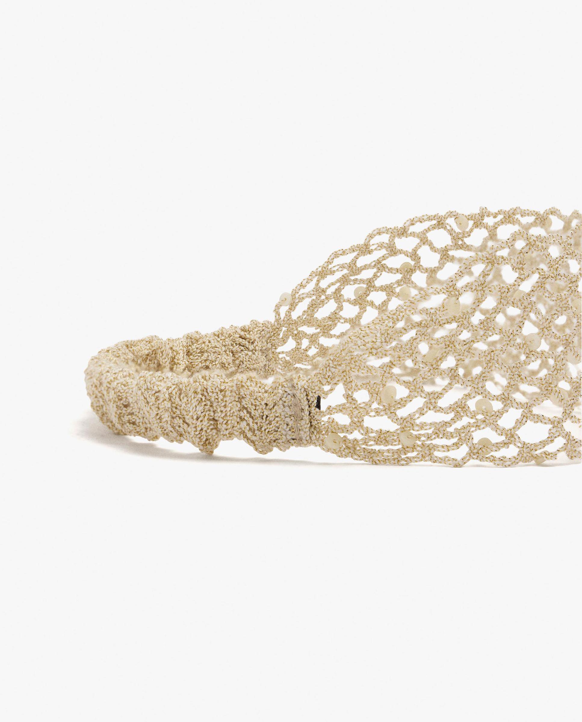 Diadema para el pelo de rejilla en liso - Parfois - Oro Oro-2