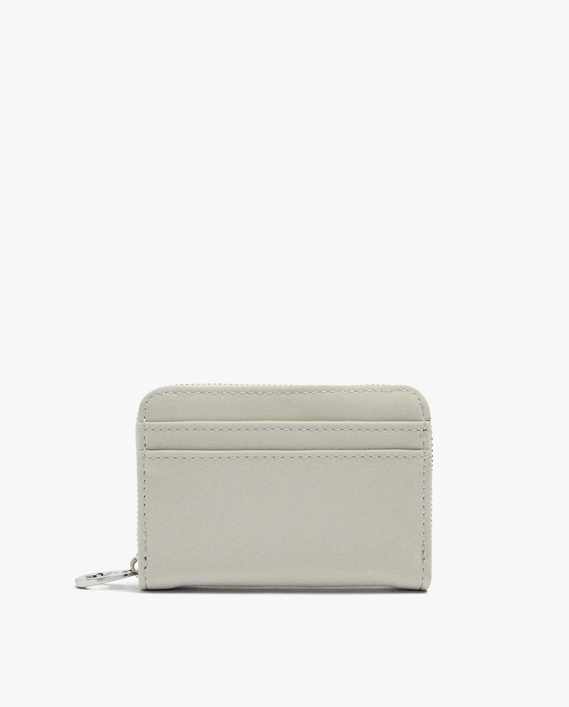 Cartera de mujer pequeña con cierre de cremallera en liso - Parfois - Crudo Crudo-1