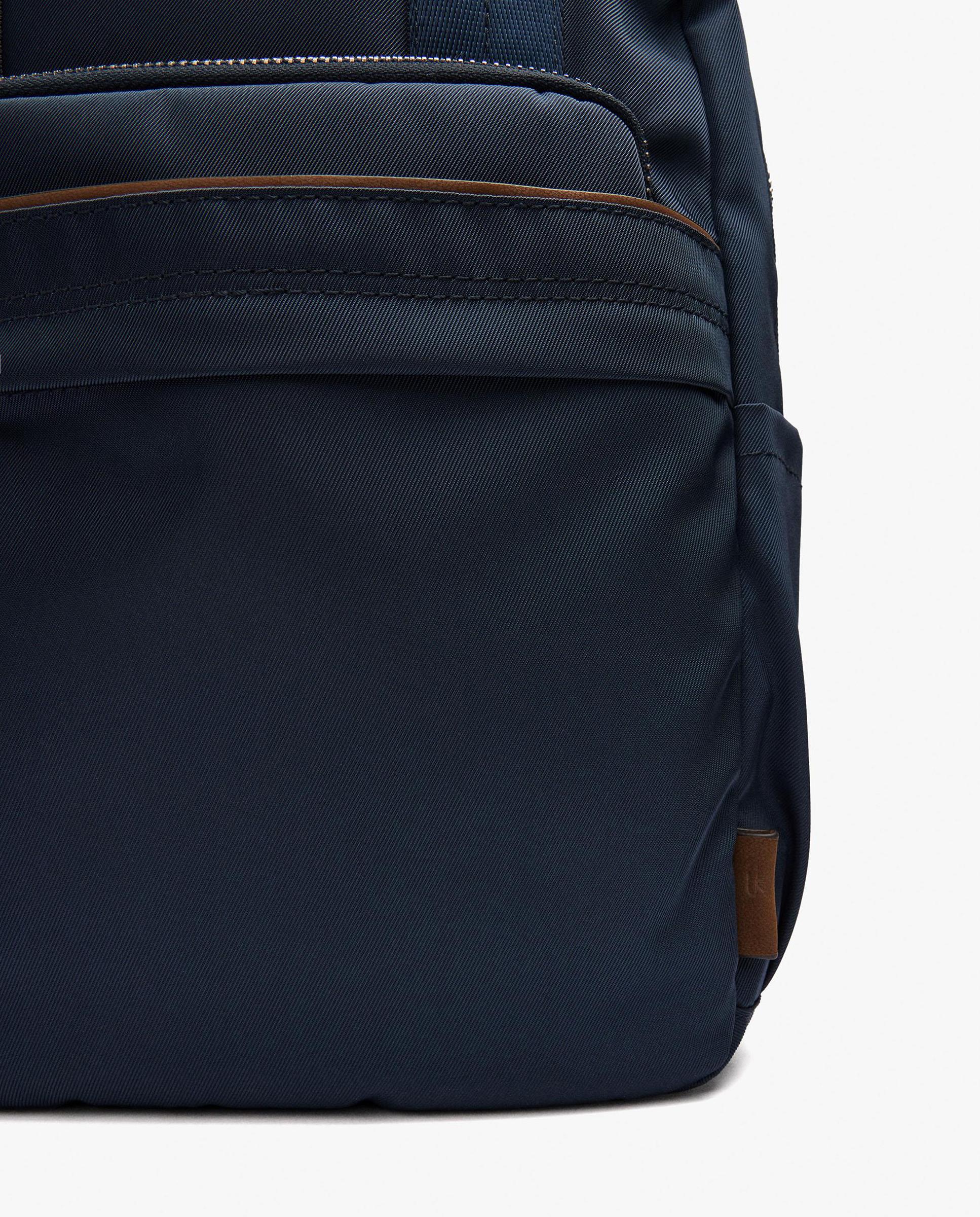 Mochila de mujer con varios compartimentos y cierre de cremallera con llavero extraíble en liso - Parfois - Azul marino Azul marino-3