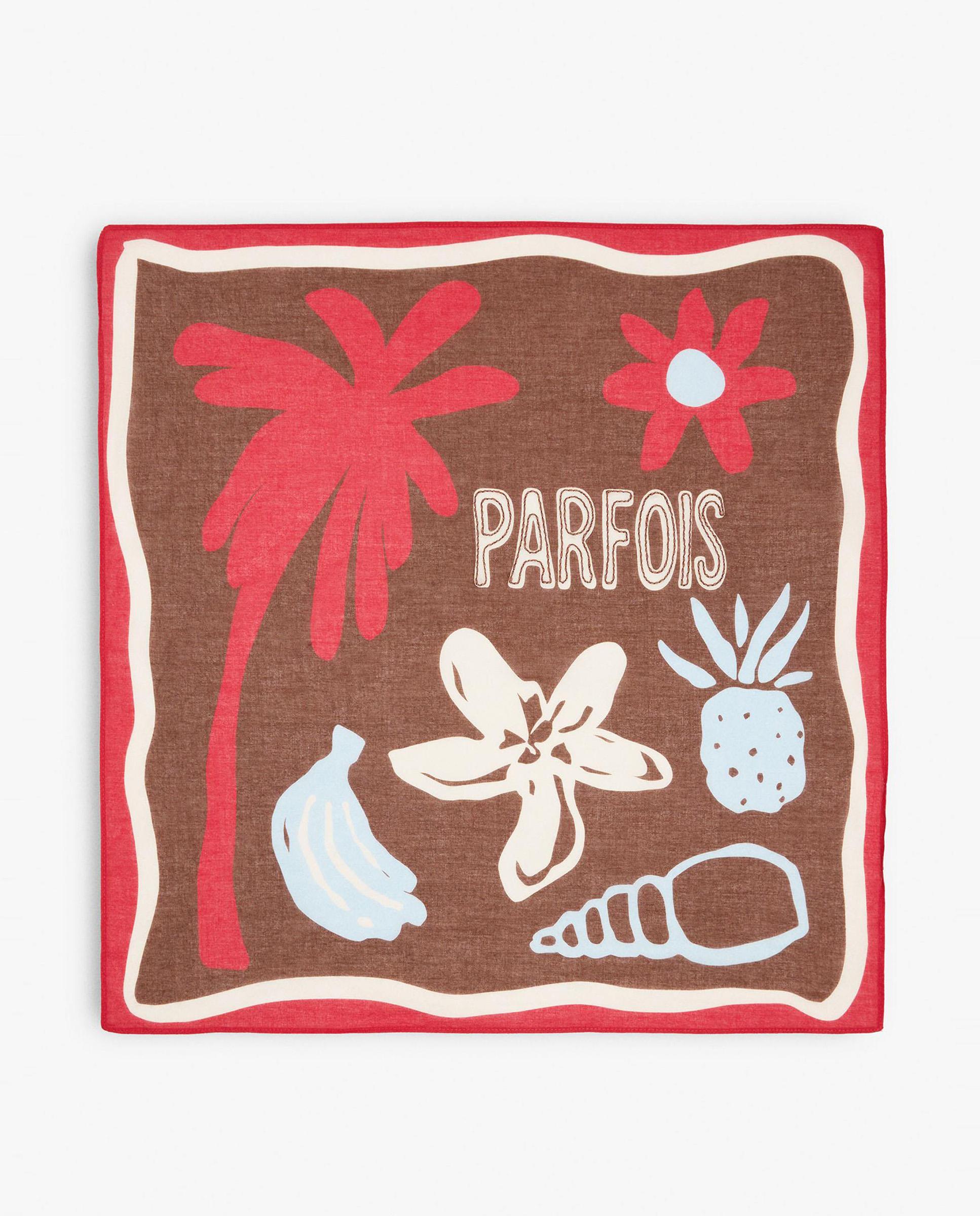 Pañuelo cuadrado con estampados - Parfois - Marrón Marrón-1
