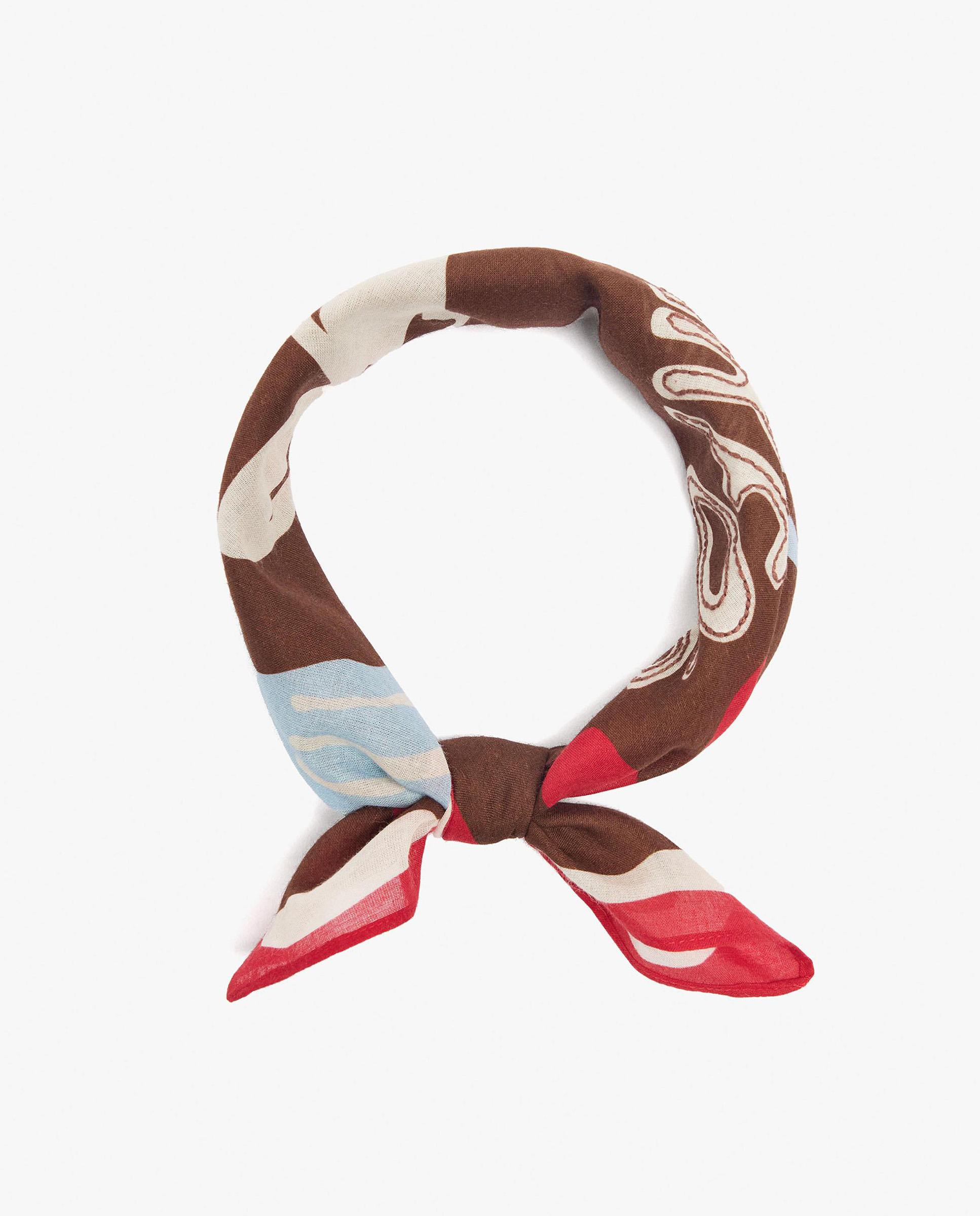 Pañuelo cuadrado con estampados - Parfois - Marrón Marrón-2