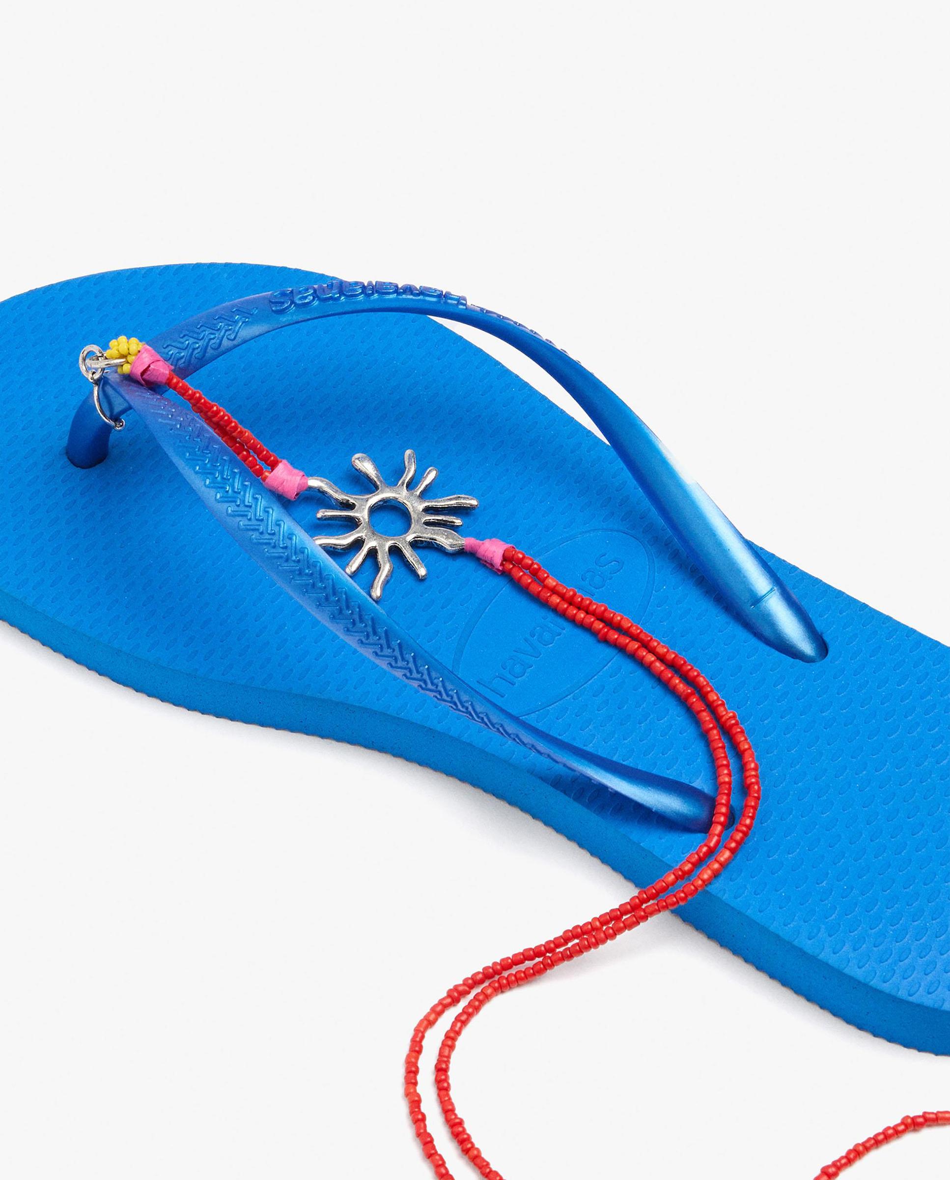 Accesorio para zapatos largo con cuentas y abalorio decorativo - Parfois - Rojo Rojo-3