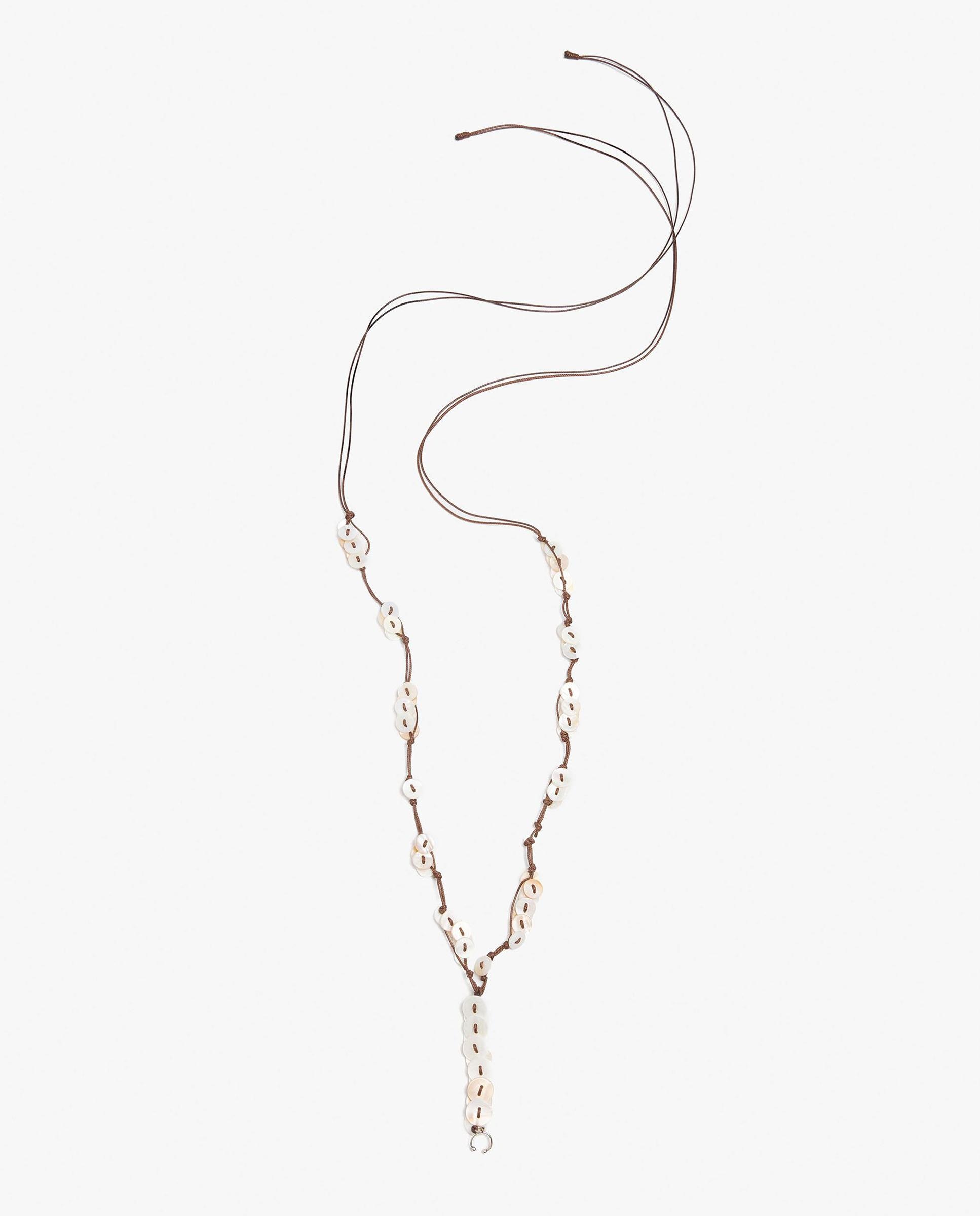 Accesorio para zapatos largo con botones decorativos - Parfois - Marrón oscuro Marrón oscuro-1