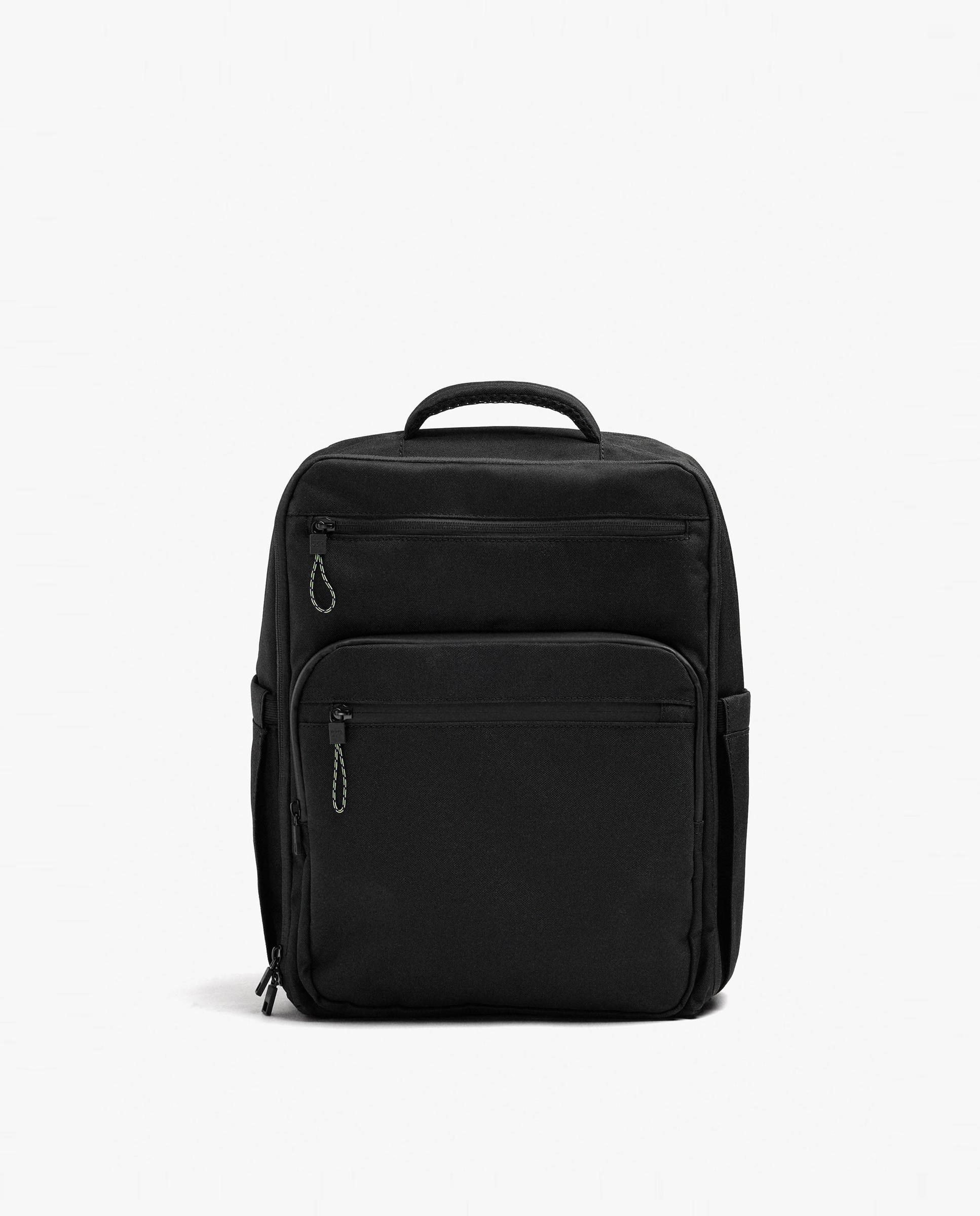 Mochila de mujer con varios compartimentos y cierre de cremallera en liso - Parfois - Negro Negro-1
