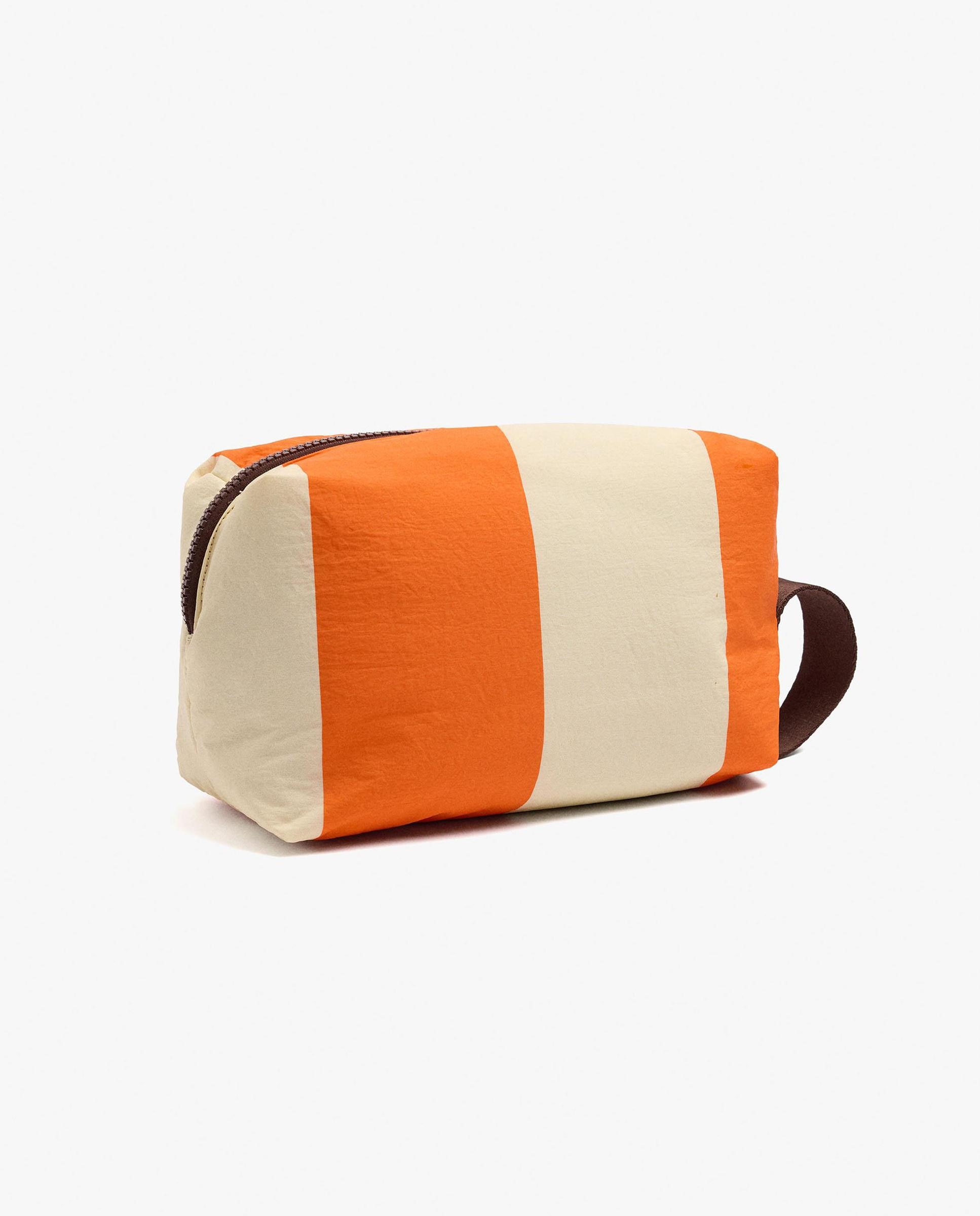 Neceser con cierre de cremallera y estampado de rayas - Parfois - Naranja Naranja-2