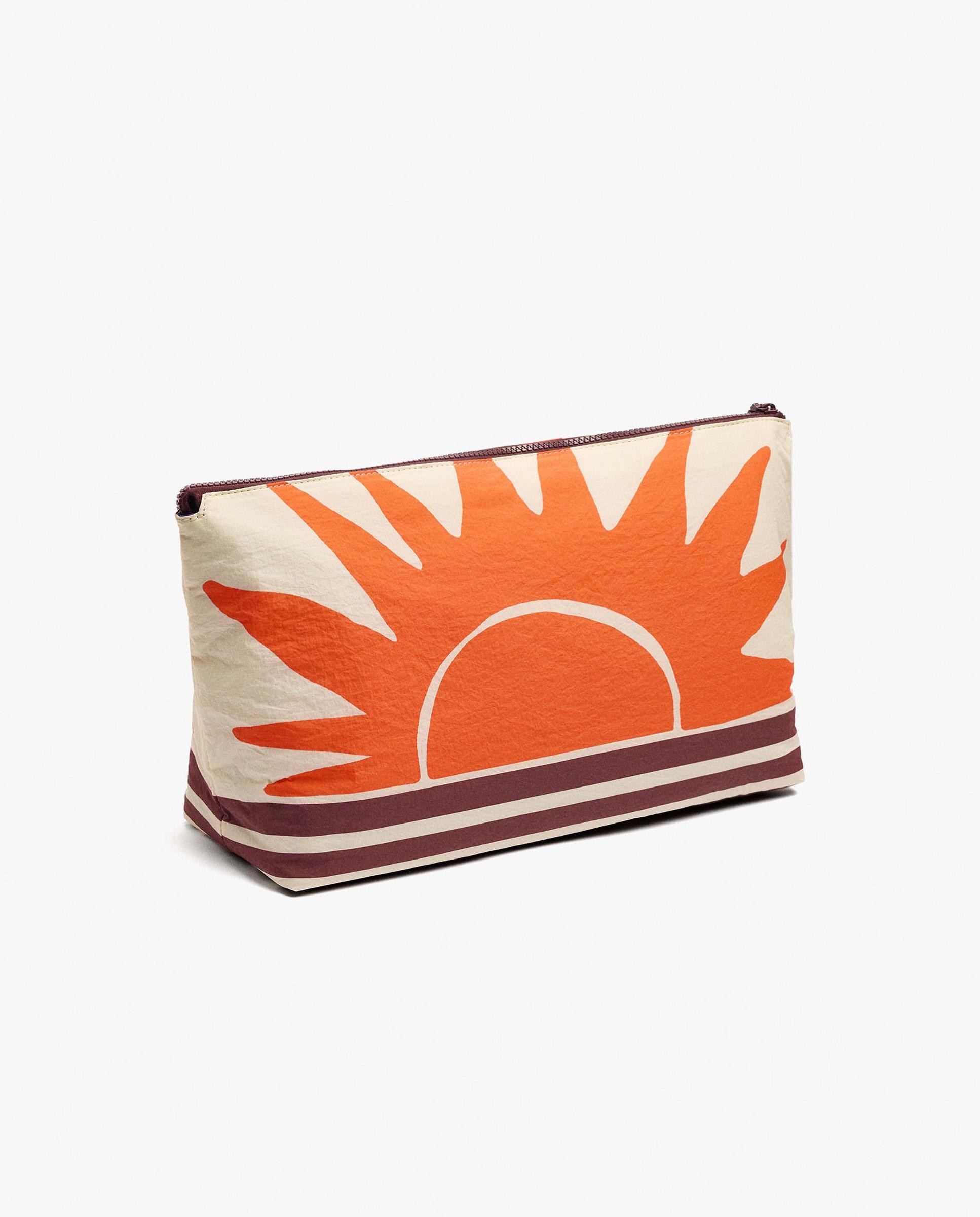 Neceser pequeño con cierre de cremallera y estampados - Parfois - Naranja Naranja-2