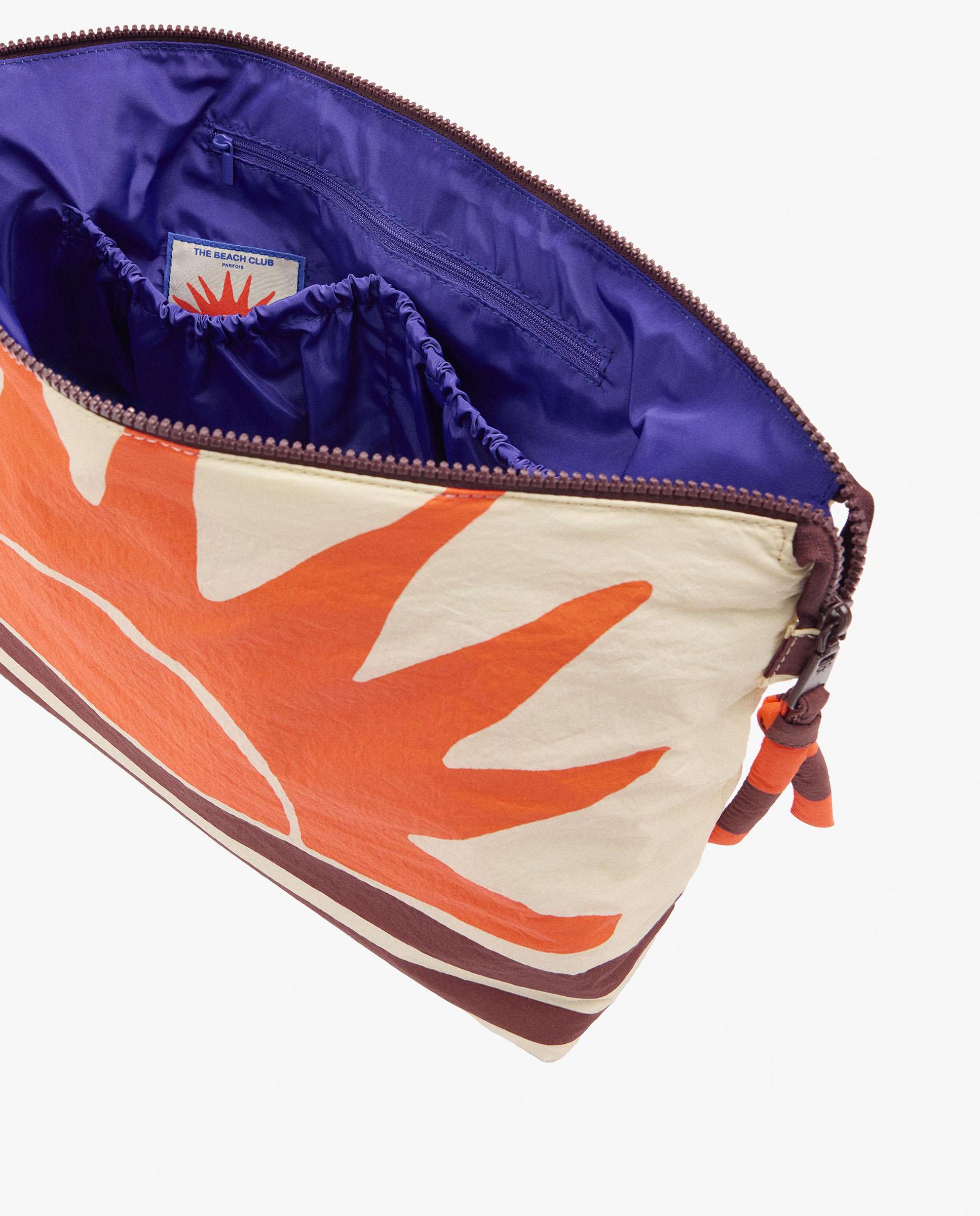 Neceser pequeño con cierre de cremallera y estampados - Parfois - Naranja Naranja-4
