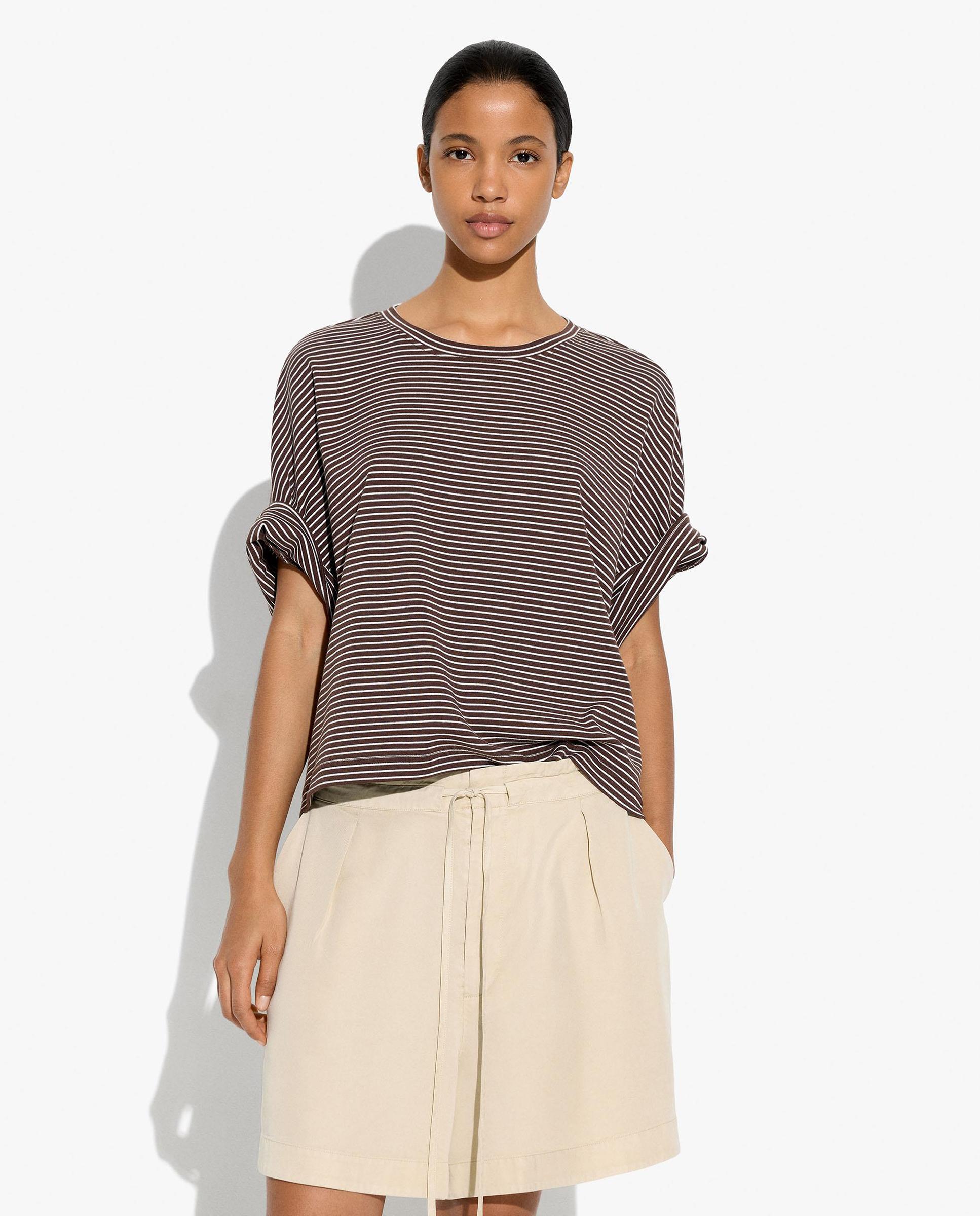 Short de mujer 100% liocel con cordón ajustable en liso - Parfois - Beige Beige-2
