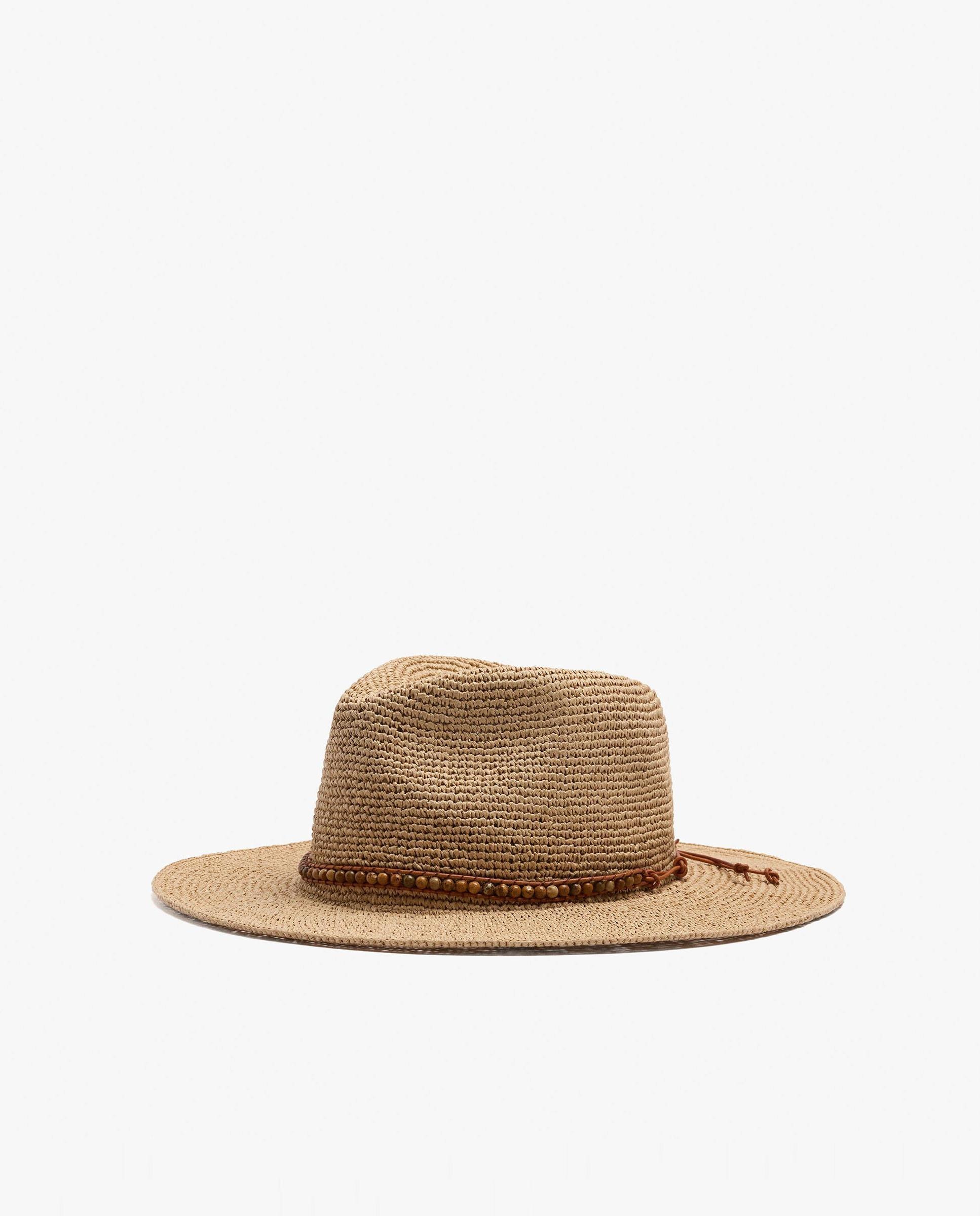 Sombrero de mujer con tira decorativa de cuentas - Parfois - Natural Natural-1