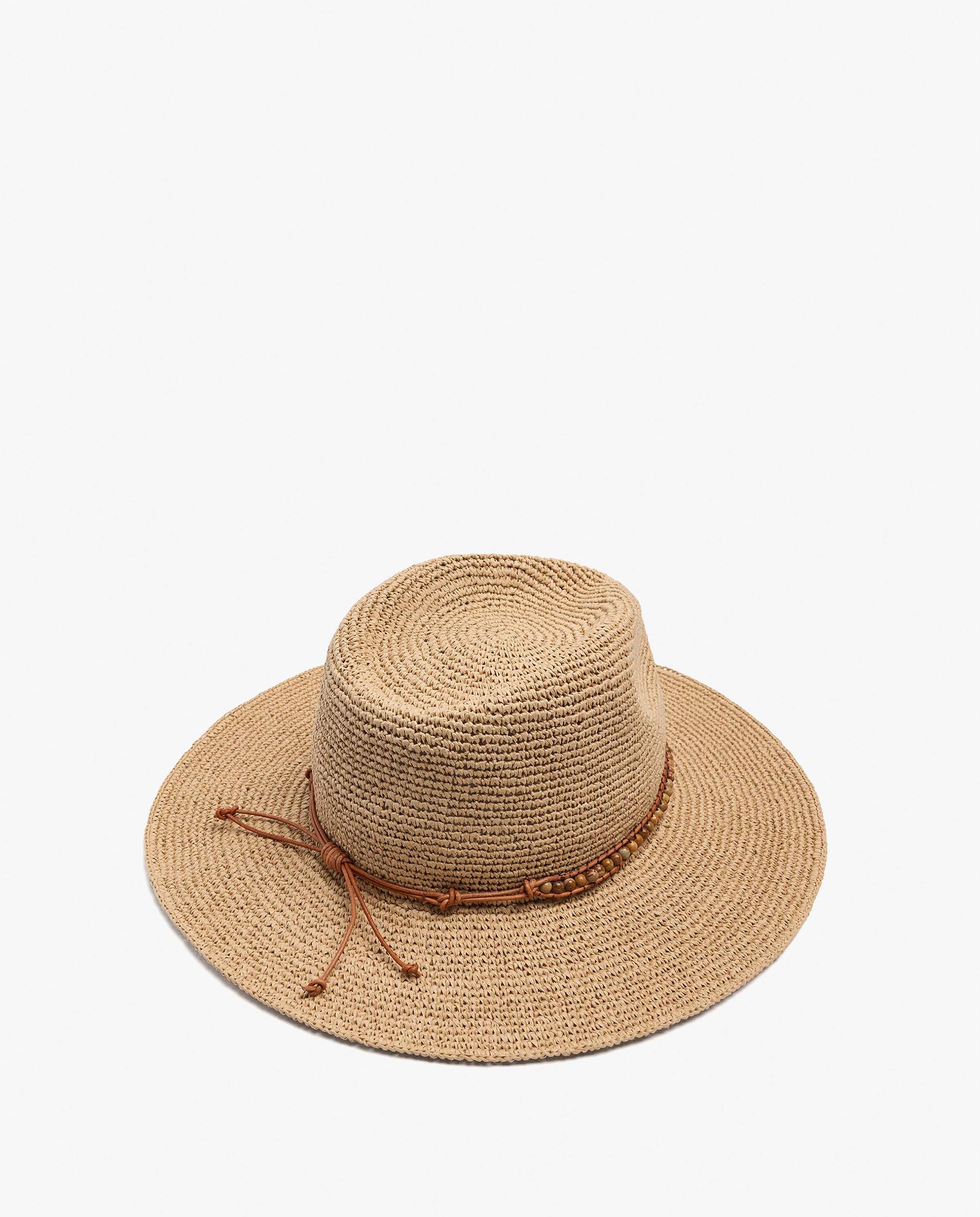 Sombrero de mujer con tira decorativa de cuentas - Parfois - Natural Natural-4
