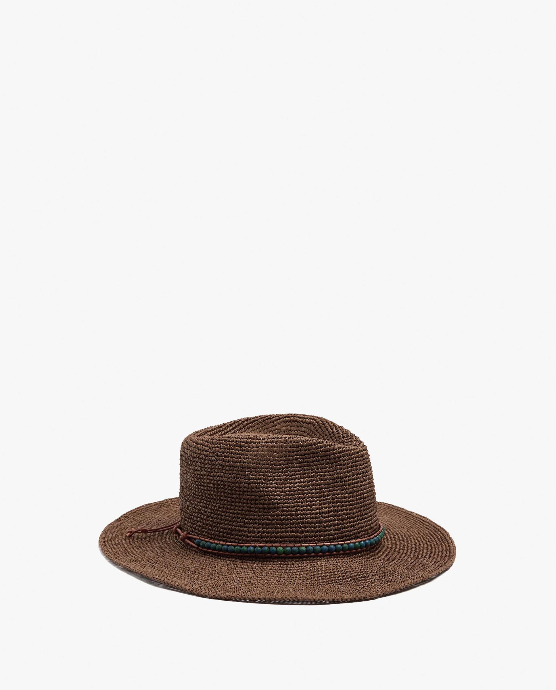 Sombrero de mujer con tira decorativa de cuentas - Parfois - Marrón oscuro Marrón oscuro-2