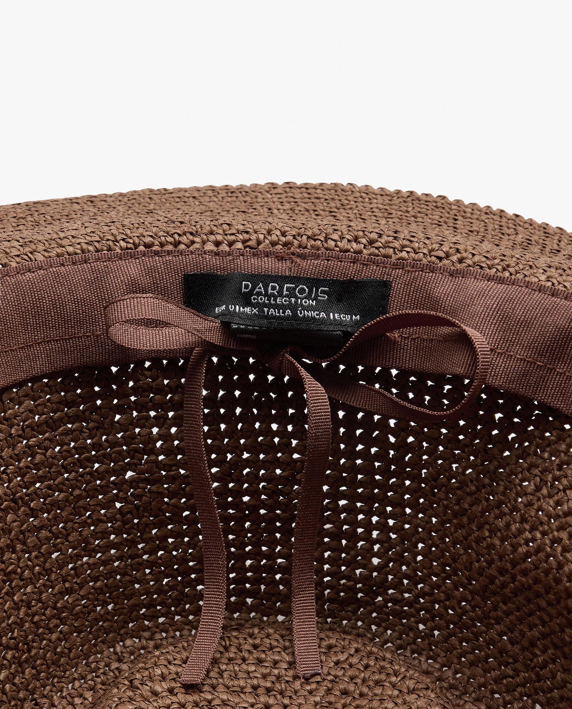 Sombrero de mujer con tira decorativa de cuentas - Parfois - Marrón oscuro Marrón oscuro-5