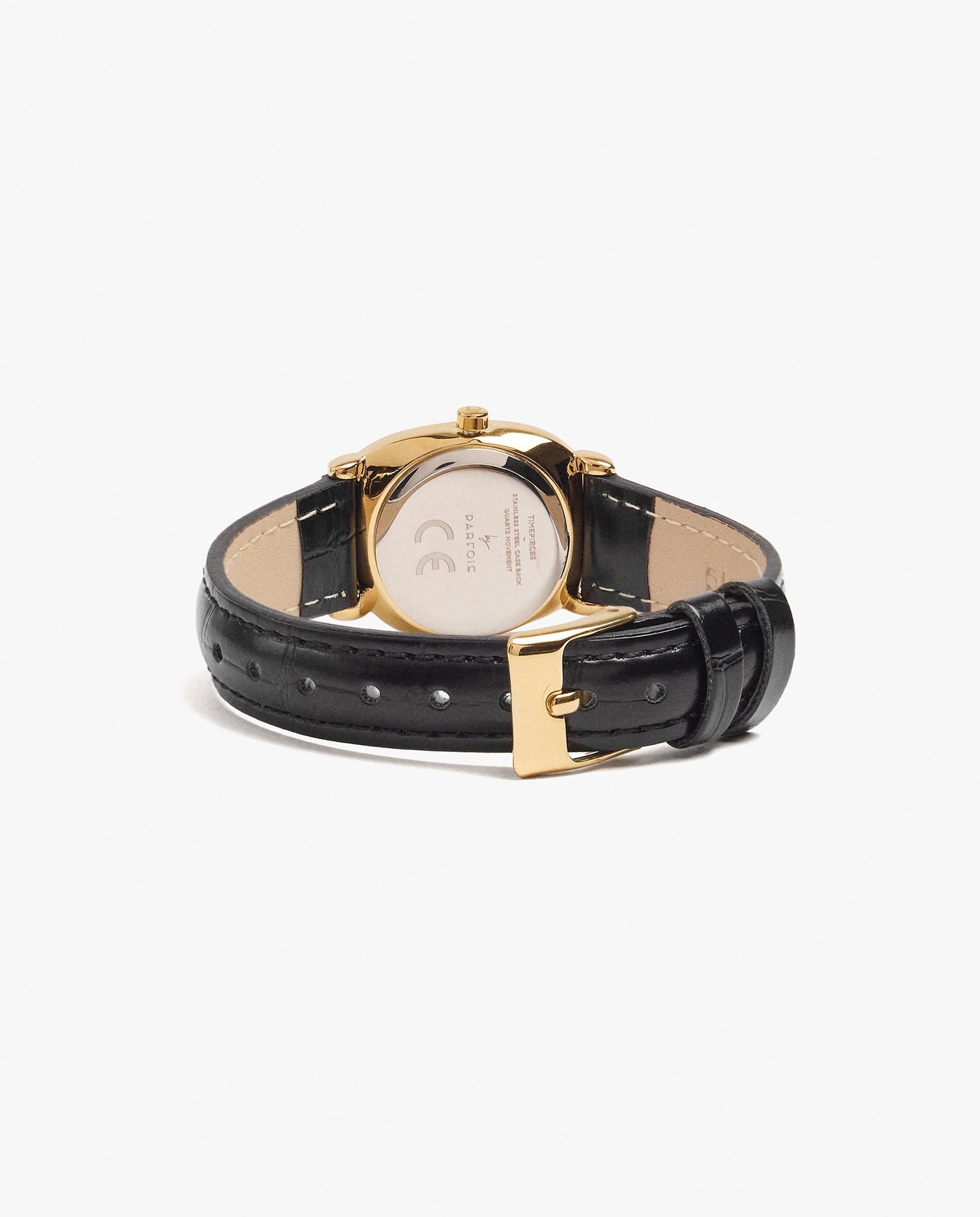 Reloj de mujer con cierre de hebilla en liso - Parfois - Negro Negro-3