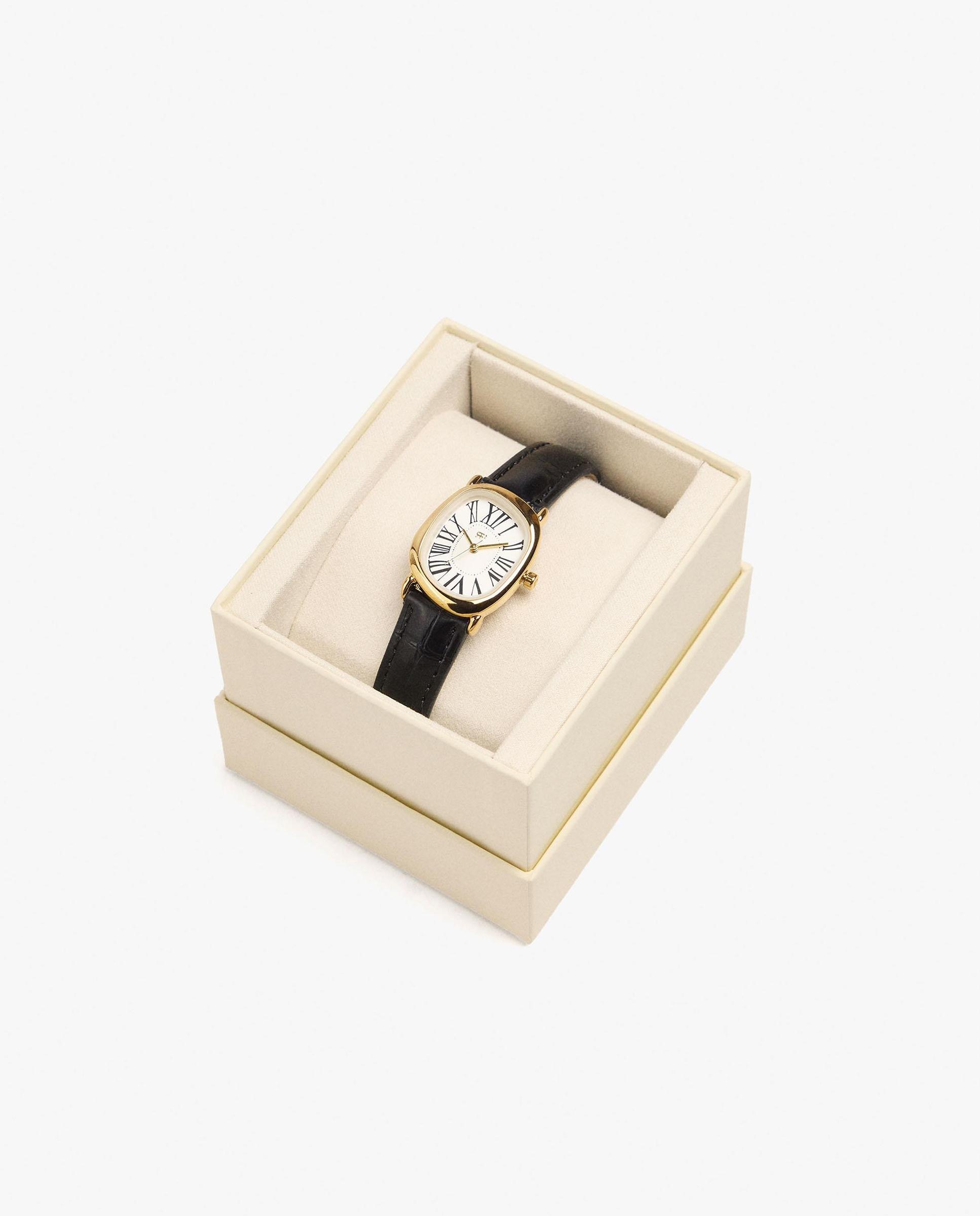 Reloj de mujer con cierre de hebilla en liso - Parfois - Negro Negro-4