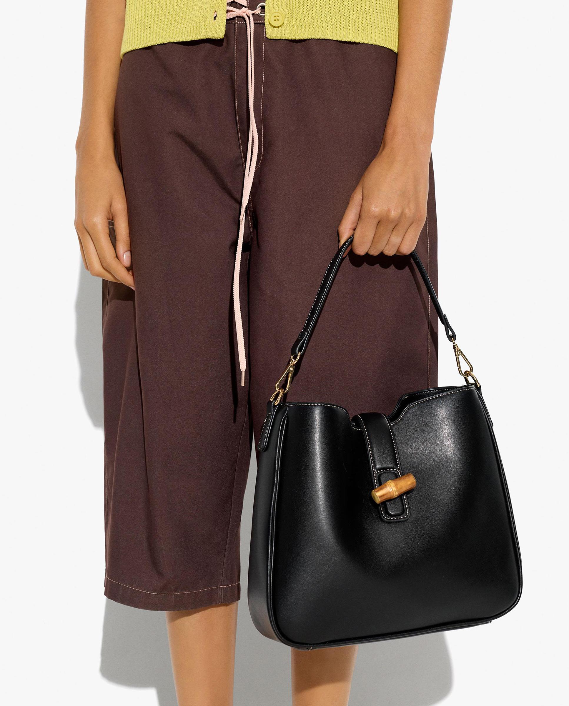 Bolso de hombro con neceser extraíble y cierre de botón - Parfois - Negro Negro-2