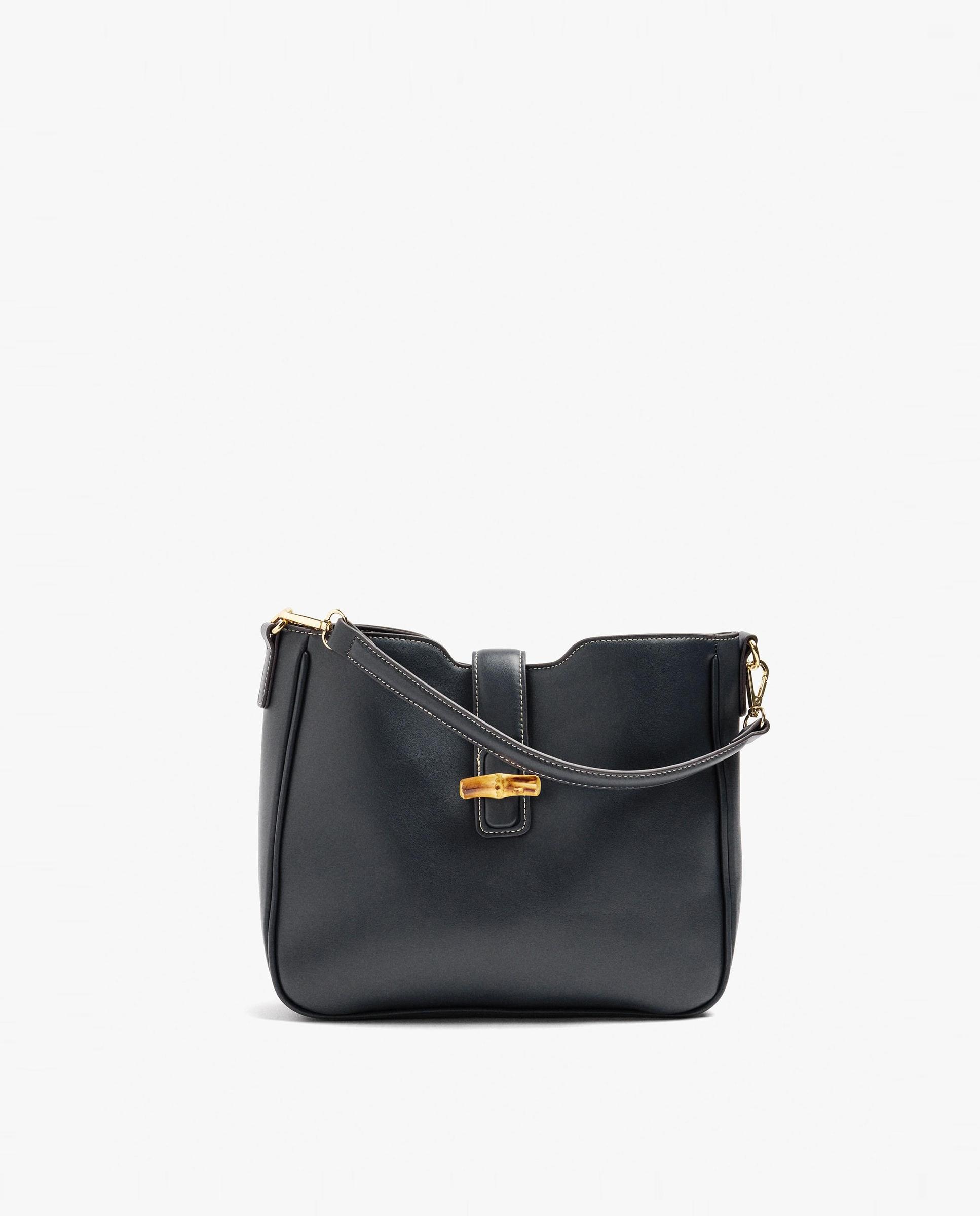 Bolso de hombro con neceser extraíble y cierre de botón - Parfois - Azul marino Azul marino-1