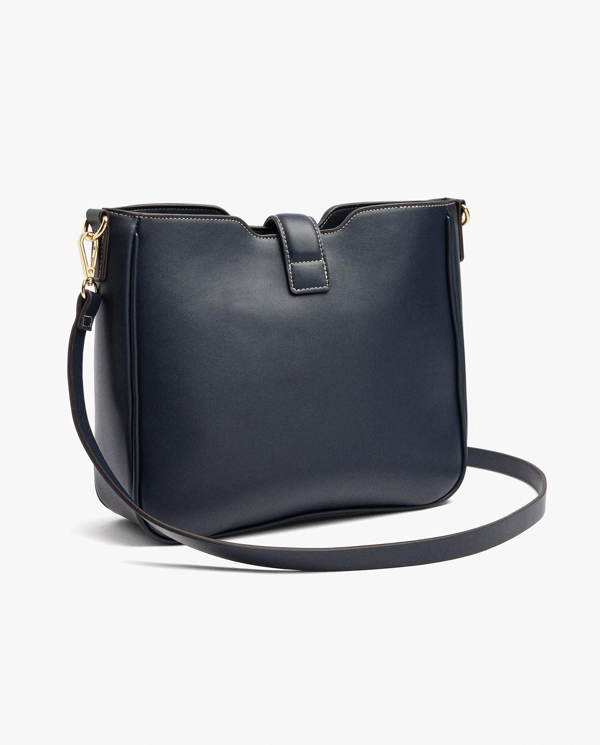 Bolso de hombro con neceser extraíble y cierre de botón - Parfois - Azul marino Azul marino-4