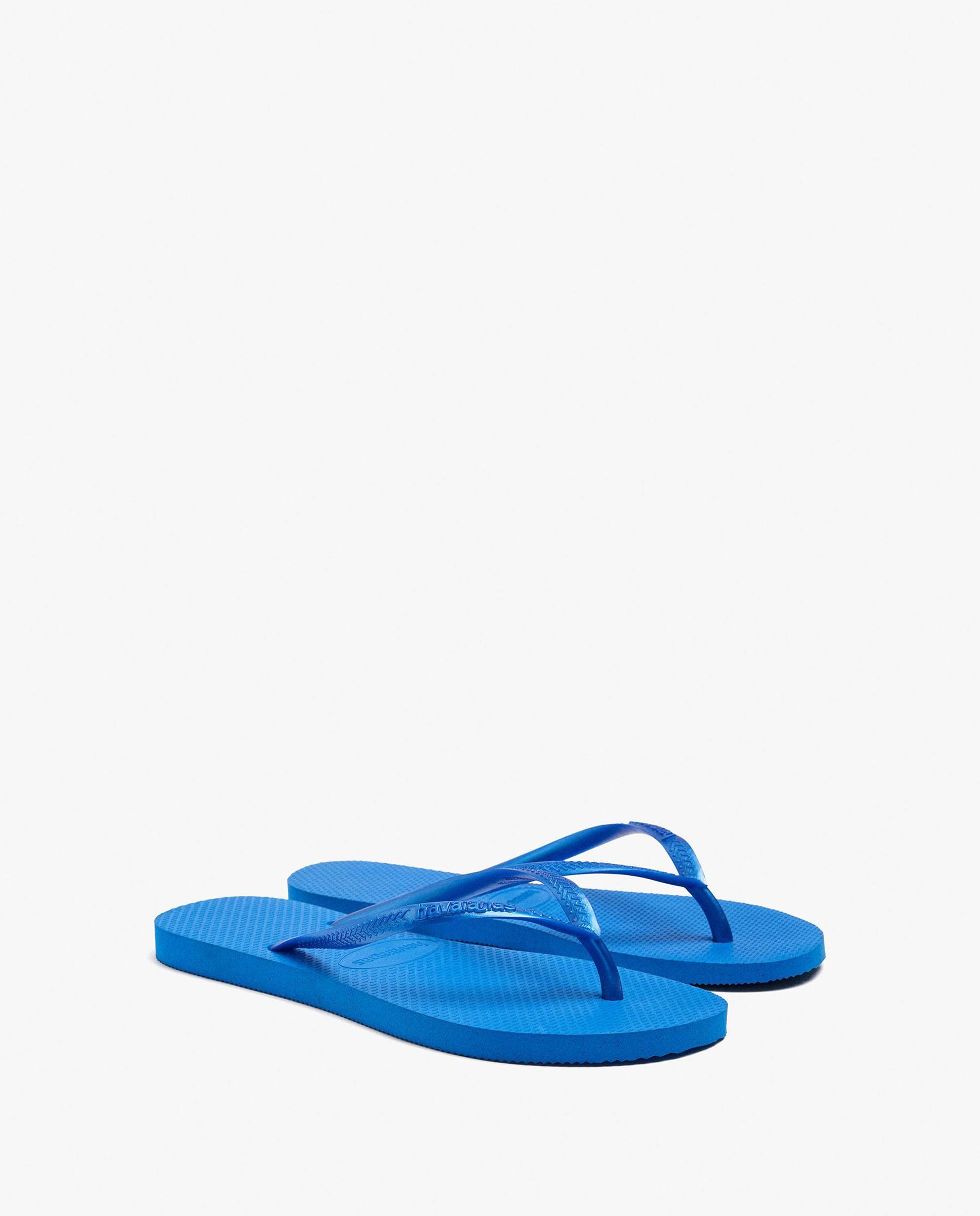 Chanclas de mujer de dedo en liso - Parfois - Azul Azul-2