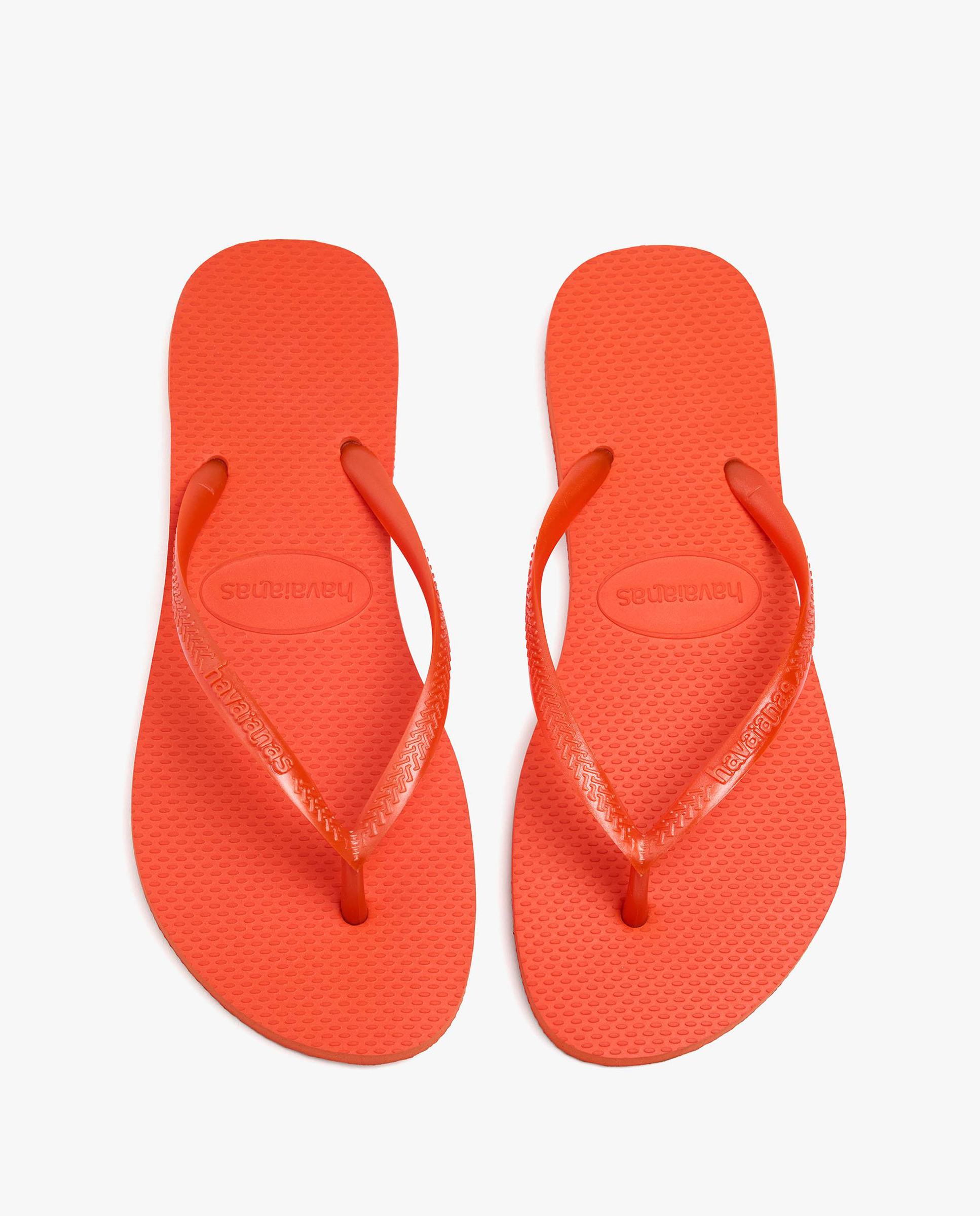 Chanclas de mujer de dedo en liso - Parfois - Naranja Naranja-3