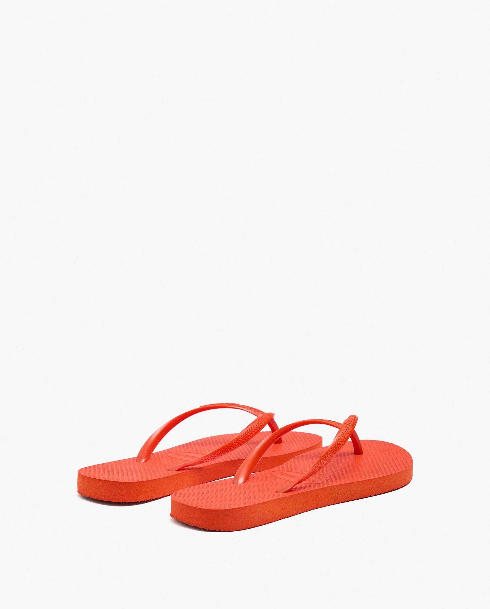 Chanclas de mujer de dedo en liso - Parfois - Naranja Naranja-4