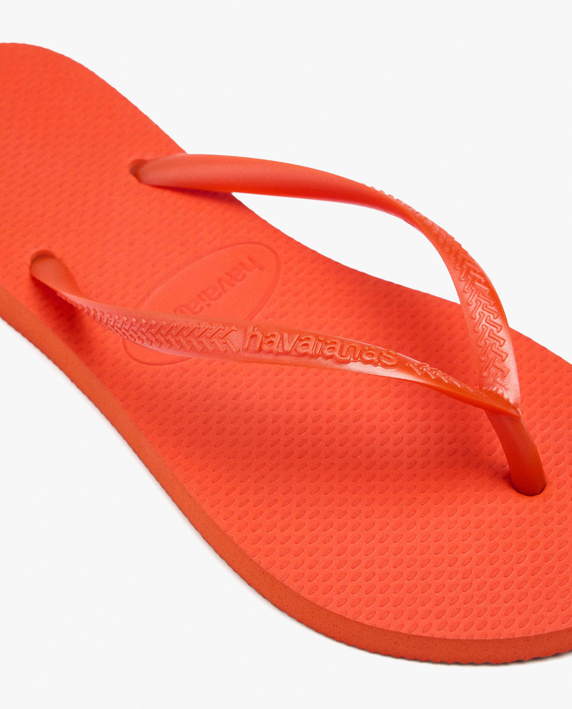 Chanclas de mujer de dedo en liso - Parfois - Naranja Naranja-5