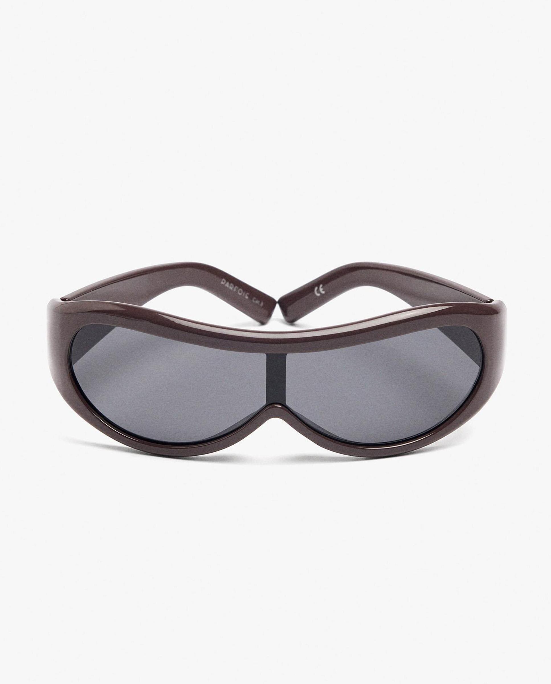 Gafas de sol de mujer parfois con protección uv y forma oversize estilo deportivo - Marrón Marrón-1