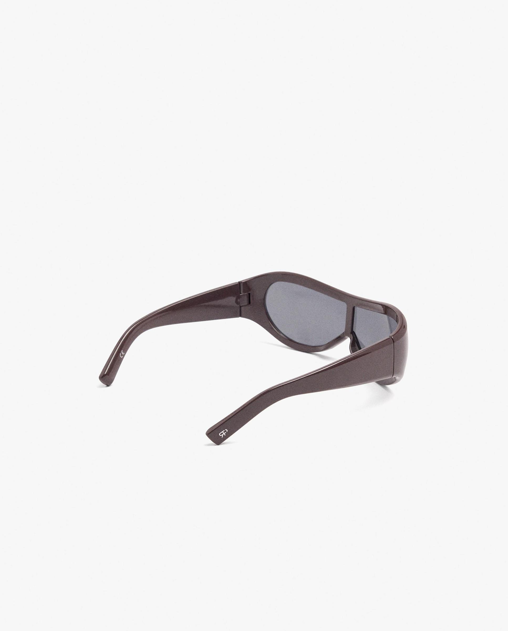 Gafas de sol de mujer parfois con protección uv y forma oversize estilo deportivo - Marrón Marrón-2