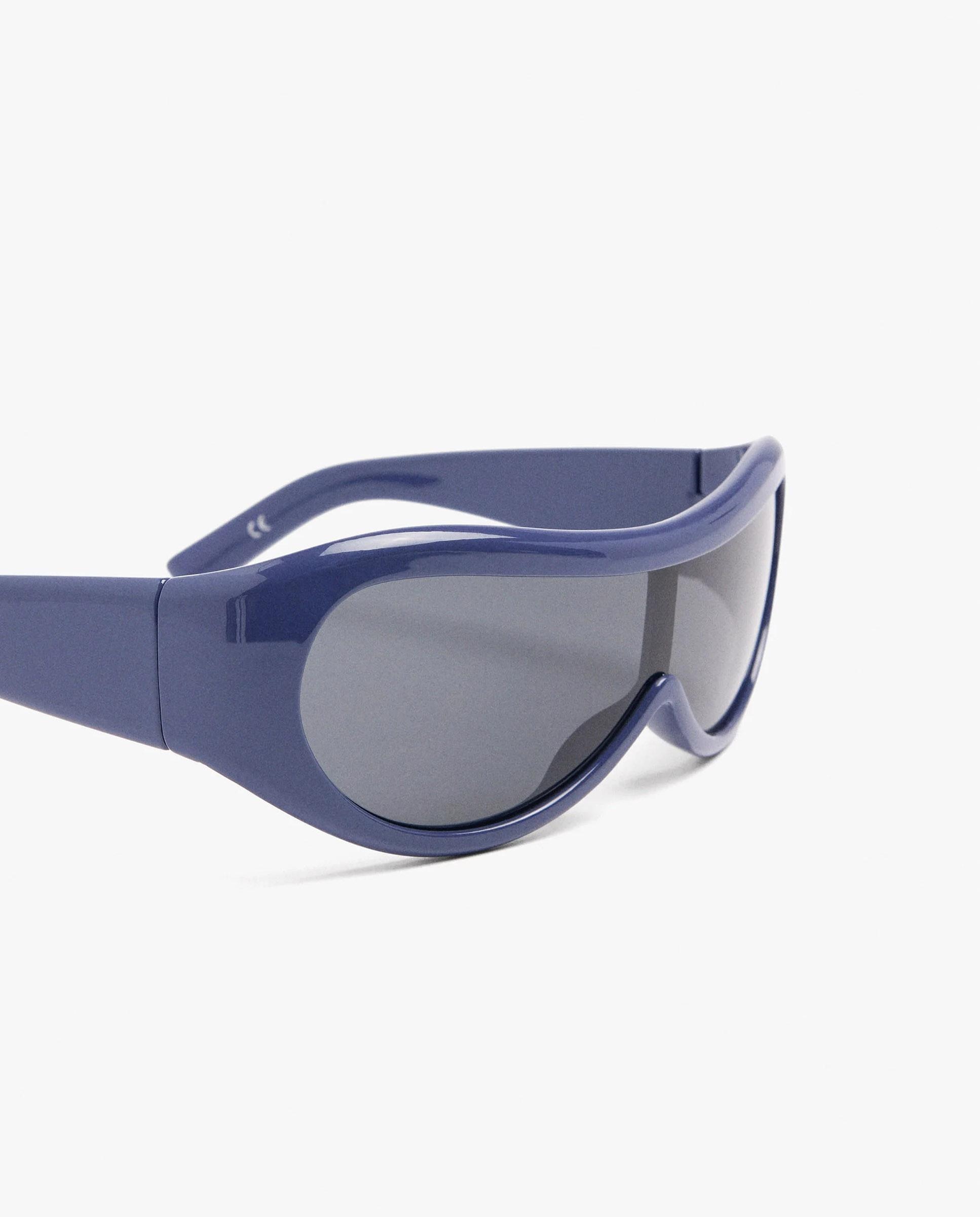Gafas de sol de mujer parfois con protección uv y forma oversize estilo deportivo - Azul marino Azul marino-3