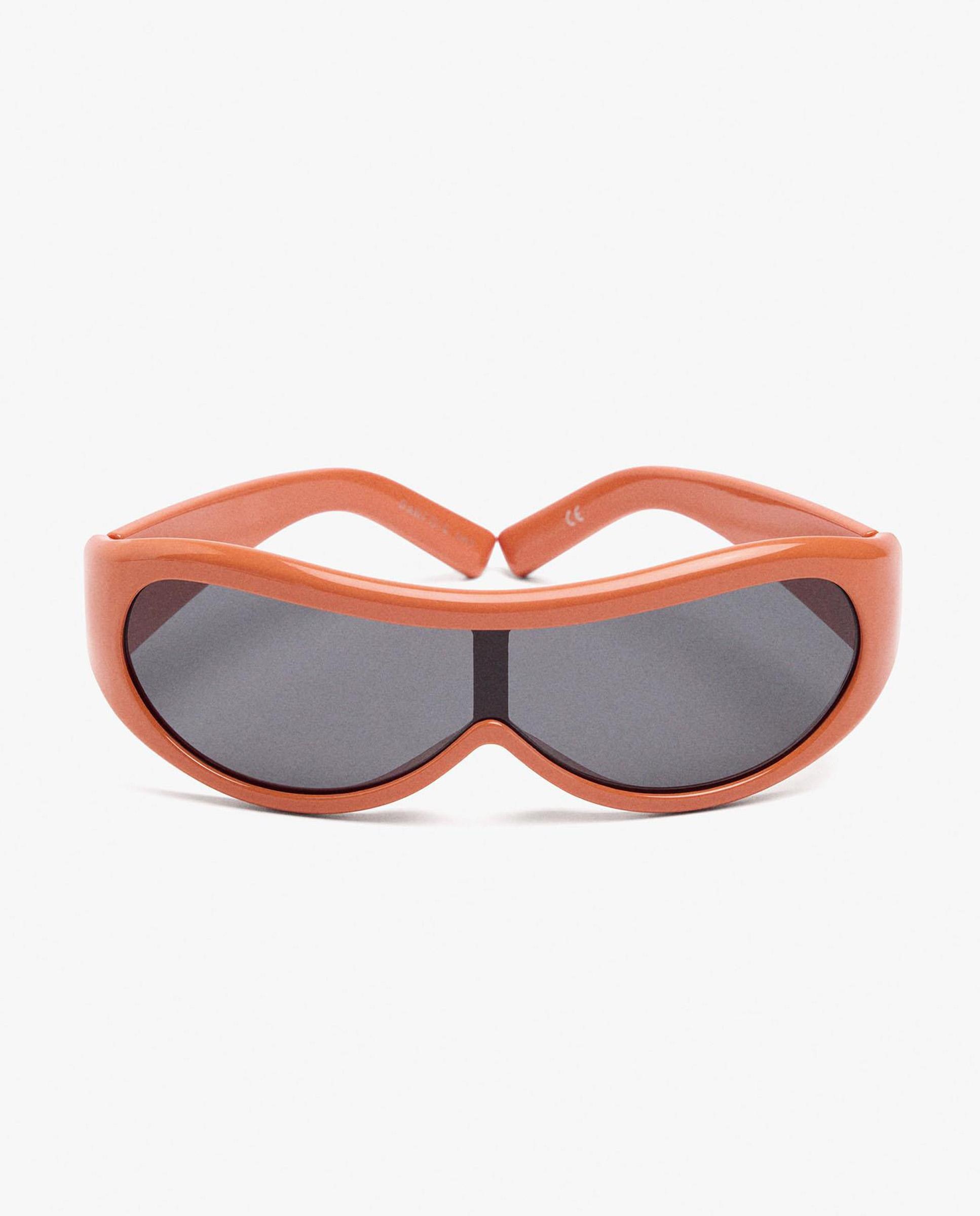 Gafas de sol de mujer parfois con protección uv y forma oversize estilo deportivo - Naranja Naranja-1