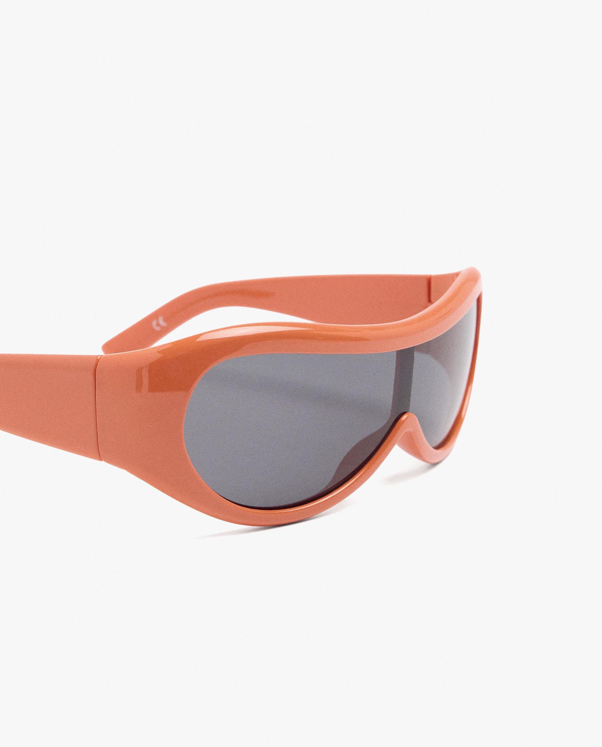 Gafas de sol de mujer parfois con protección uv y forma oversize estilo deportivo - Naranja Naranja-3