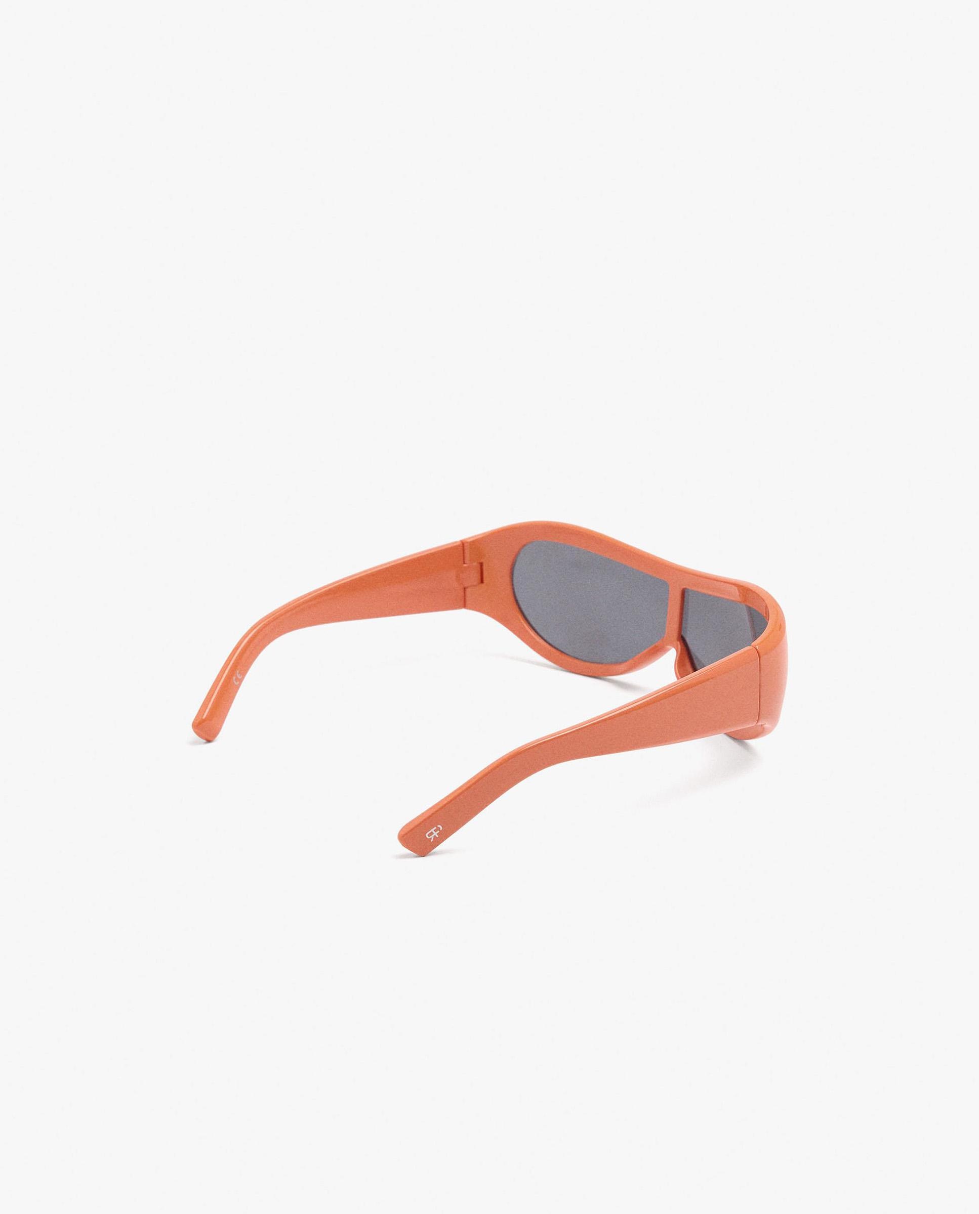 Gafas de sol de mujer parfois con protección uv y forma oversize estilo deportivo - Naranja Naranja-2