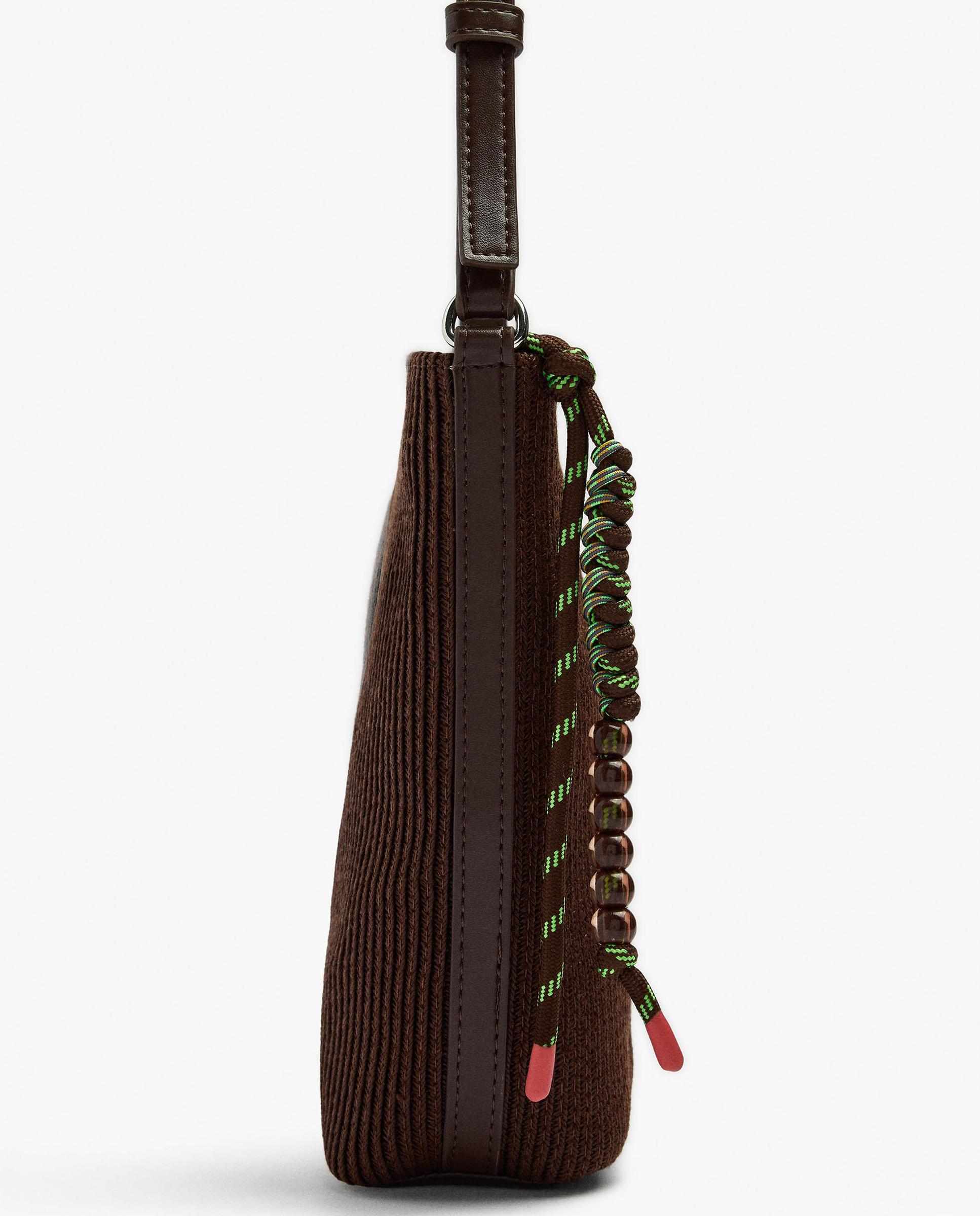 Bolso para móvil convertible a bandolera con cierre de cremallera y llavero extraíble - Parfois - Marrón oscuro Marrón oscuro-3