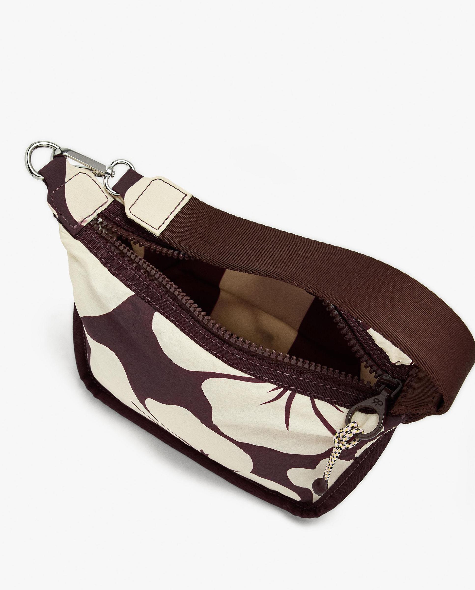 Bolso de hombro con cierre de cremallera y estampado floral - Parfois - Burdeos Burdeos-4