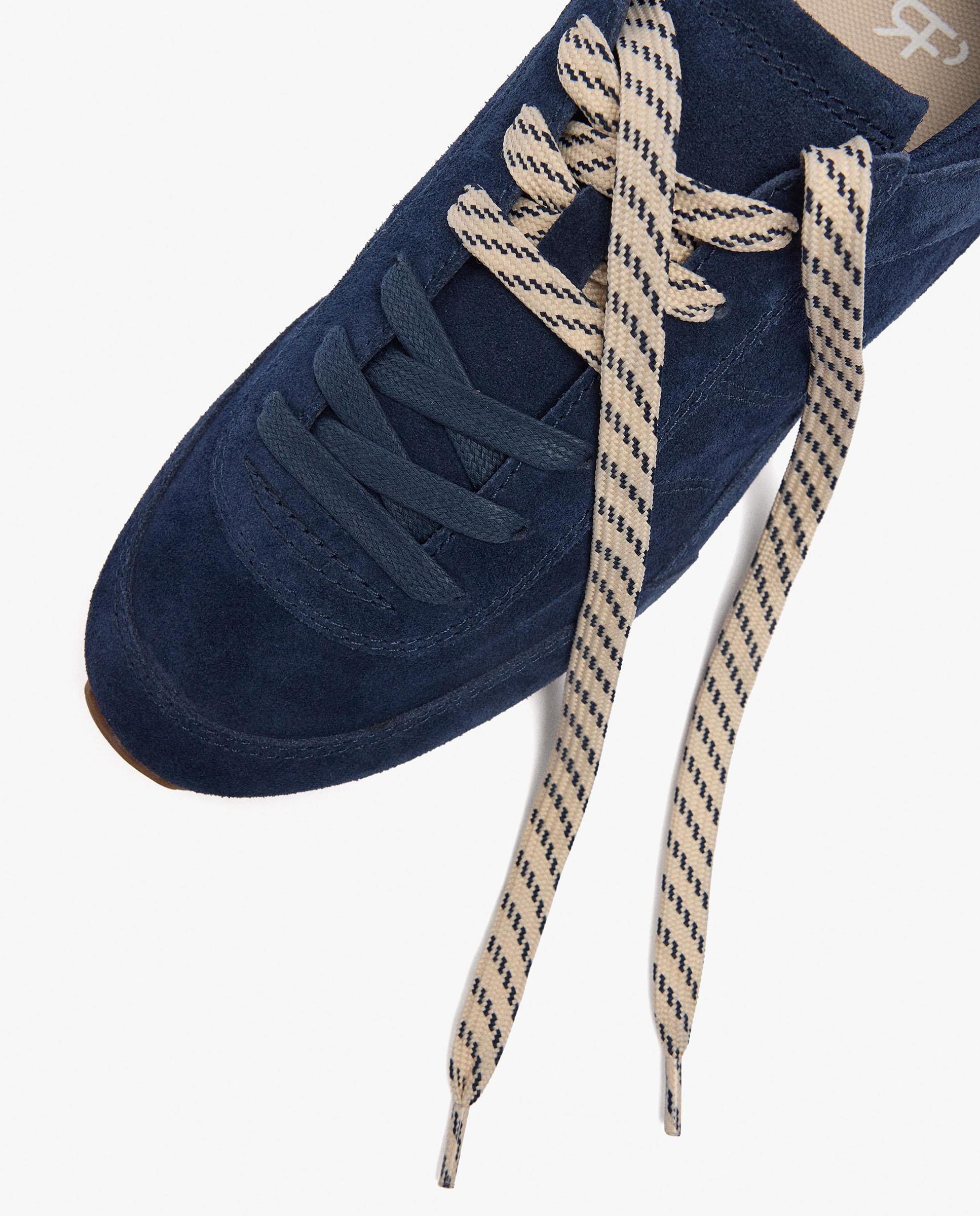 Zapatillas deportivas de mujer 100% piel con cierre de cordones - Parfois - Azul marino Azul marino-5