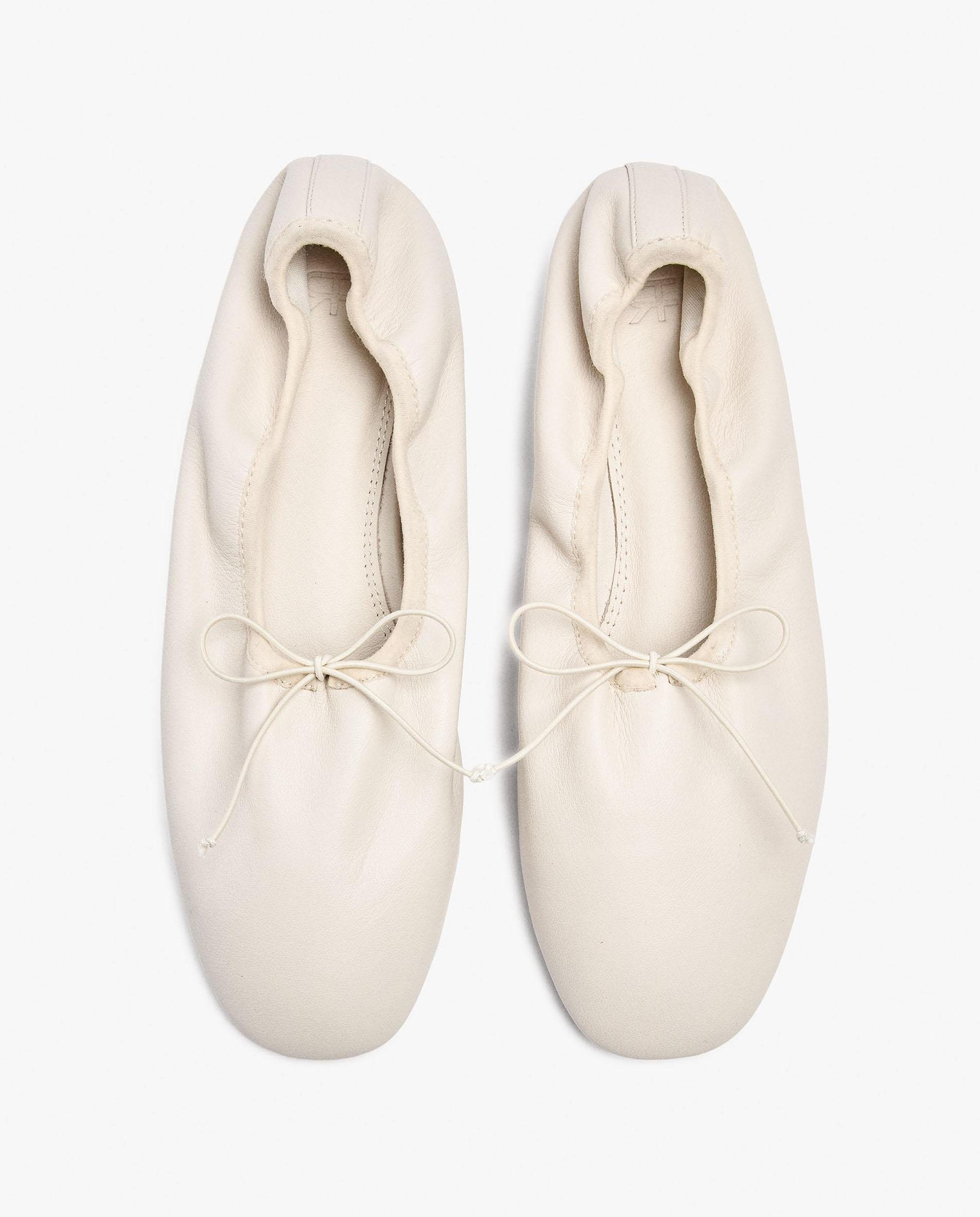 Bailarinas planas de mujer de piel con detalle de lazo - Parfois - Crudo Crudo-3