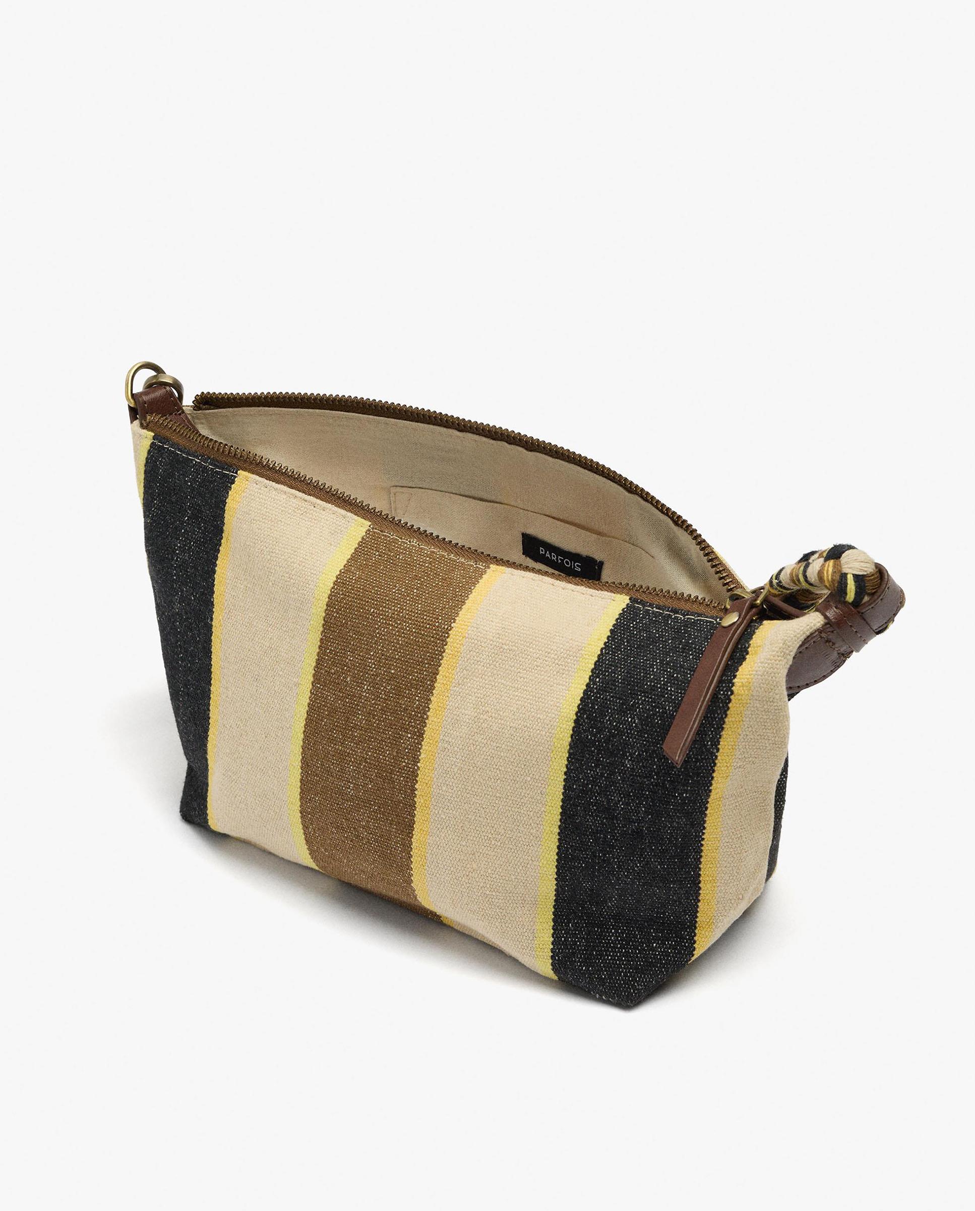 Bolso de hombro con cierre de cremallera y estampado de rayas - Parfois - Multicolor Multicolor-4