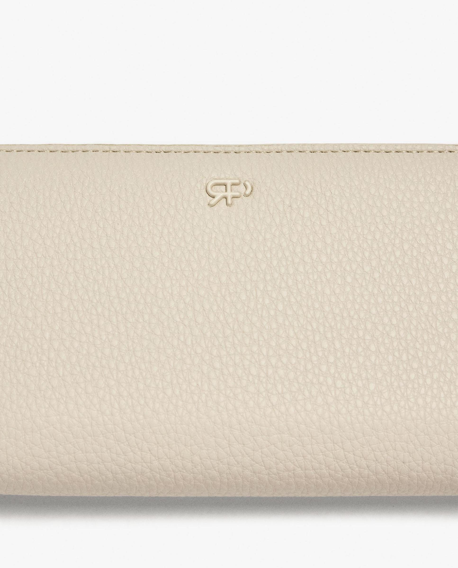 Cartera de mujer mediana con cierre de cremallera en liso - Parfois - Crudo Crudo-3