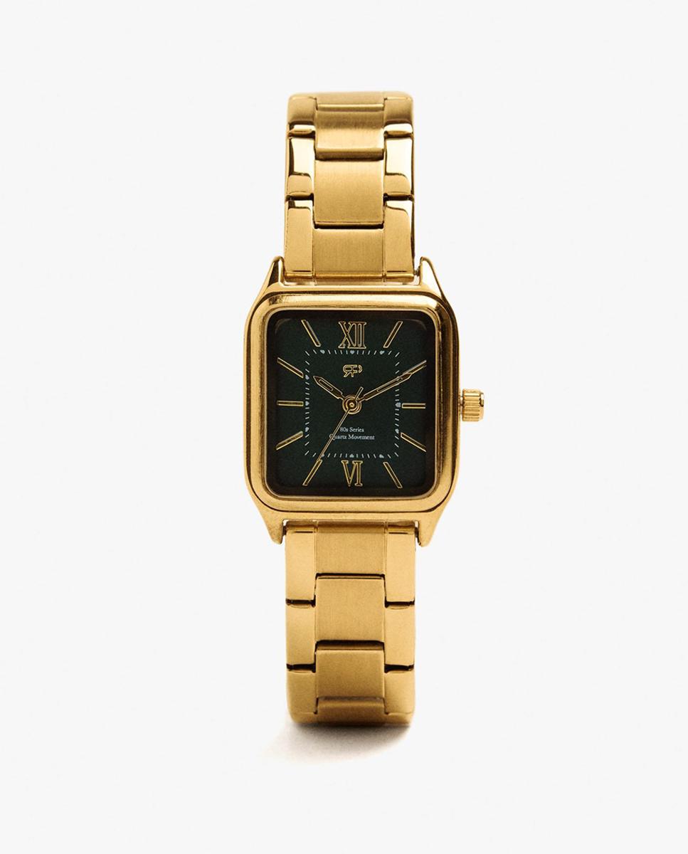 Reloj de mujer de acero inoxidable cuadrado en liso - Parfois - Dorado Dorado-1