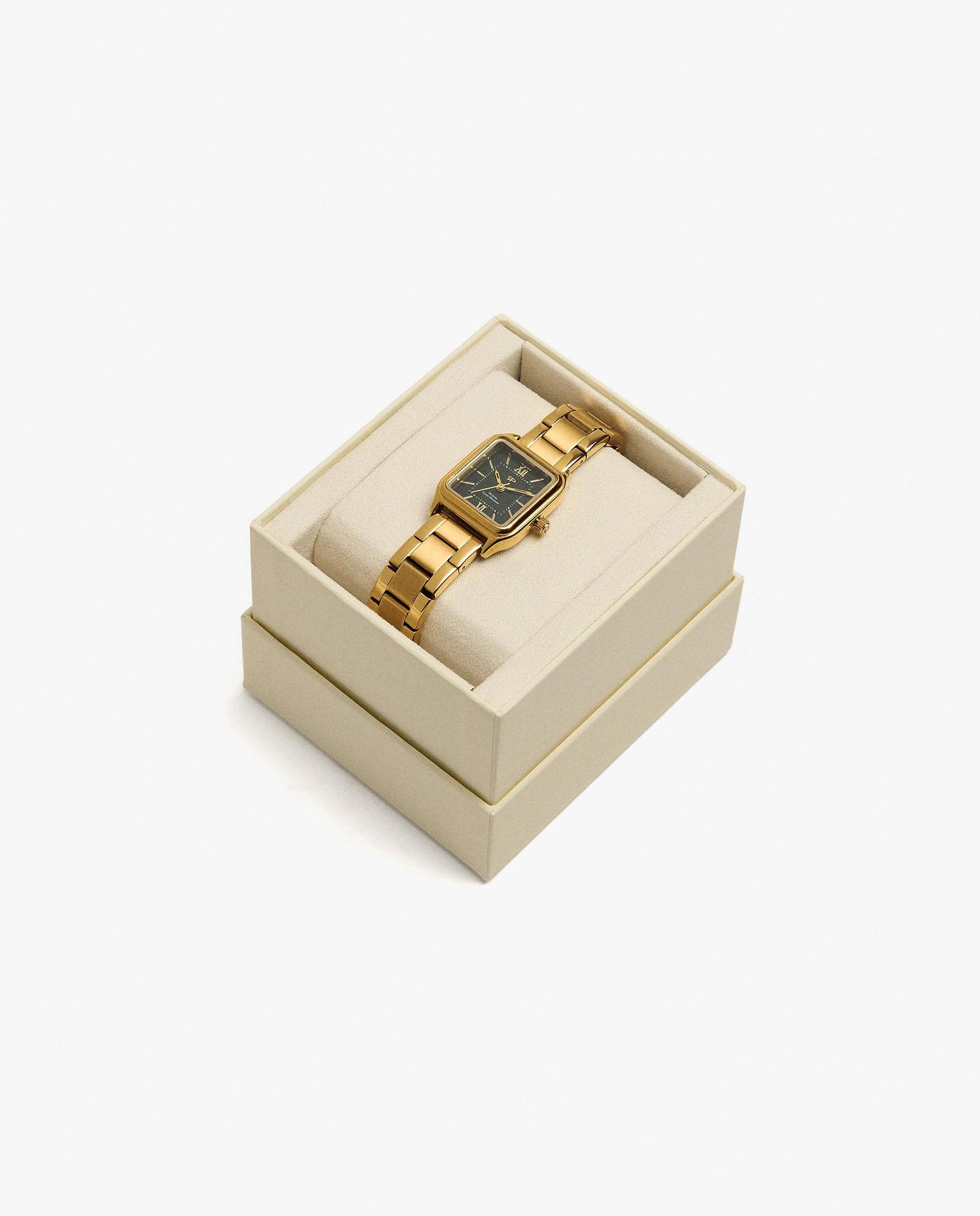 Reloj de mujer de acero inoxidable cuadrado en liso - Parfois - Dorado Dorado-4
