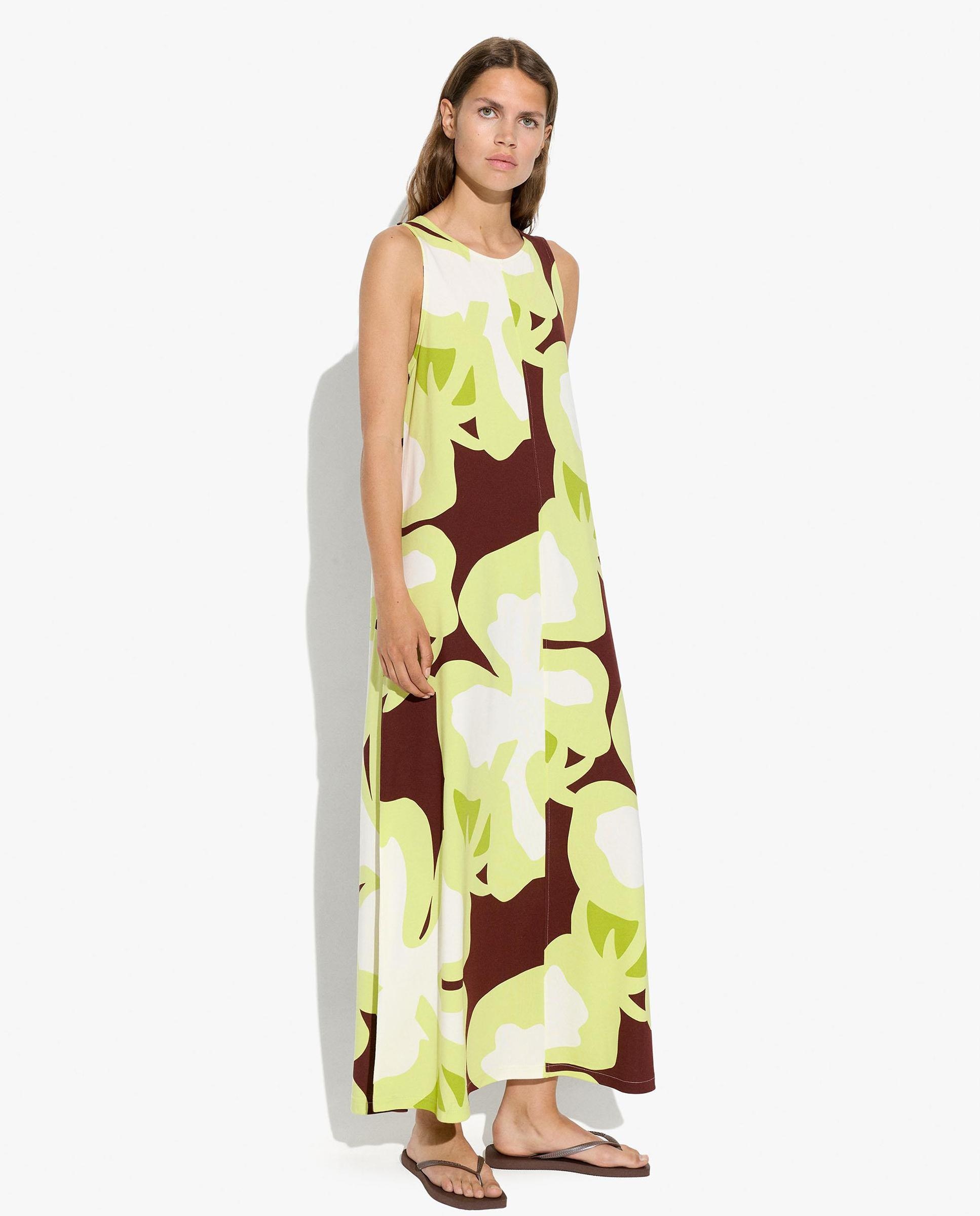 Vestido largo sin mangas con estampado floral - Parfois - Multicolor Multicolor-2