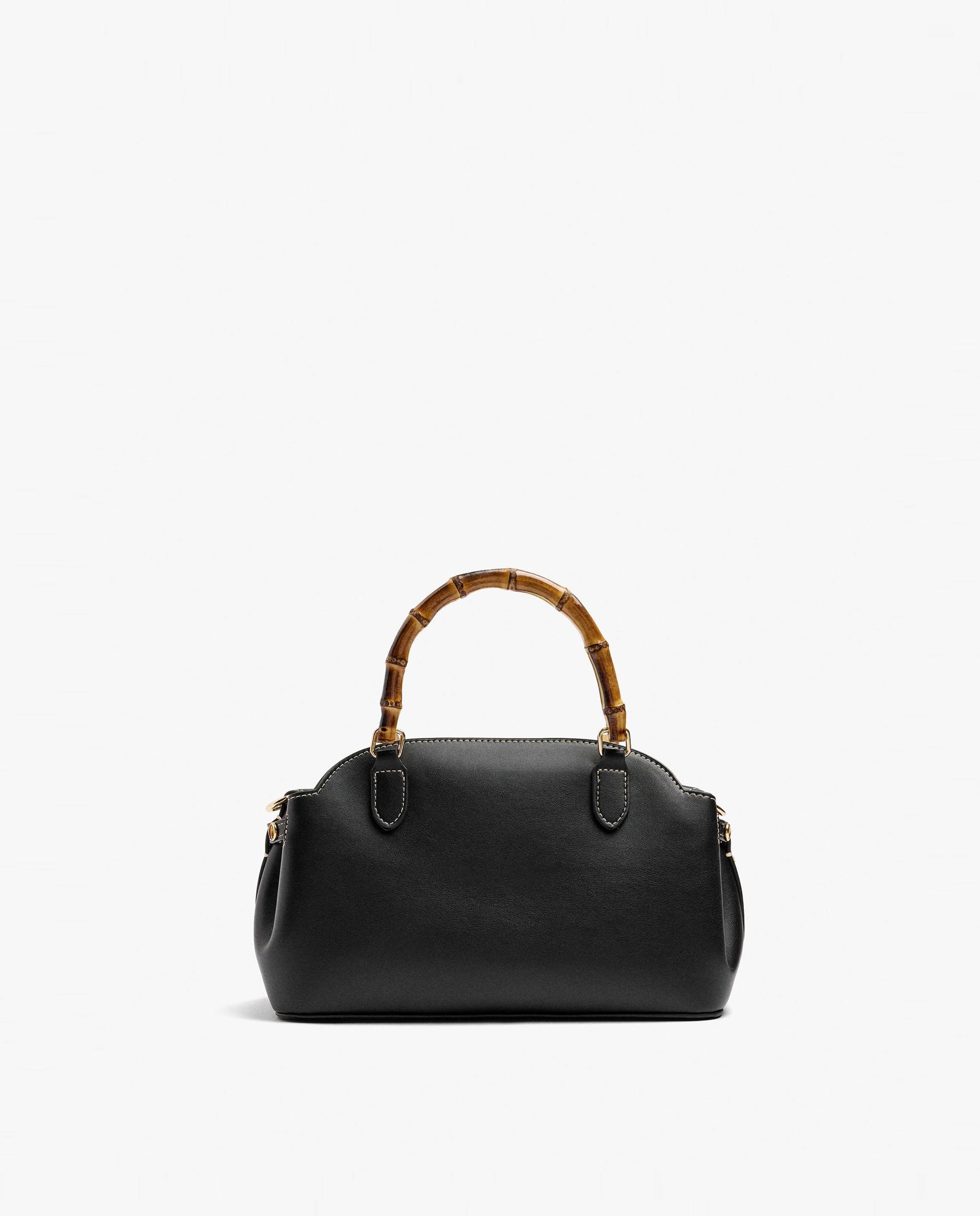 Bolso de mano estilo tote convertible a bandolera con cierre de cremallera - Parfois - Negro Negro-1