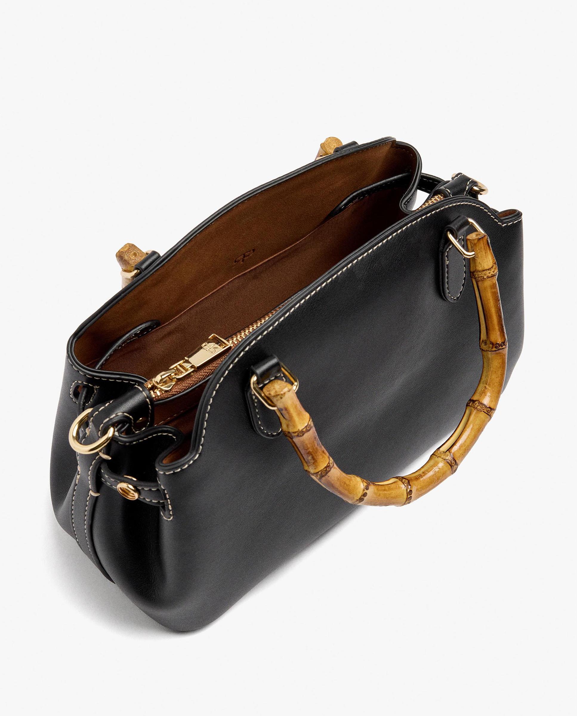 Bolso de mano estilo tote convertible a bandolera con cierre de cremallera - Parfois - Negro Negro-5