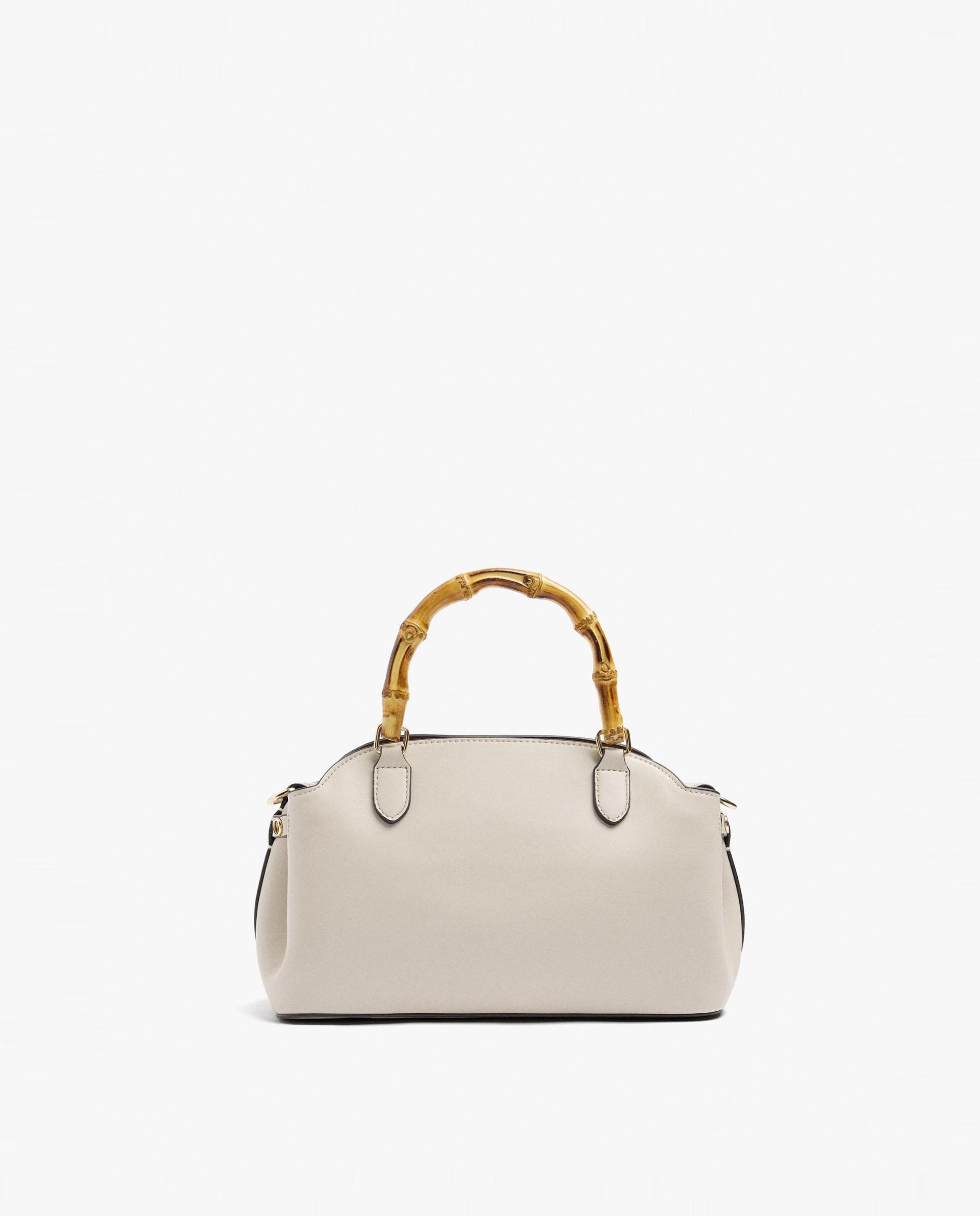 Bolso de mano estilo tote convertible a bandolera con cierre de cremallera - Parfois - Crudo Crudo-1