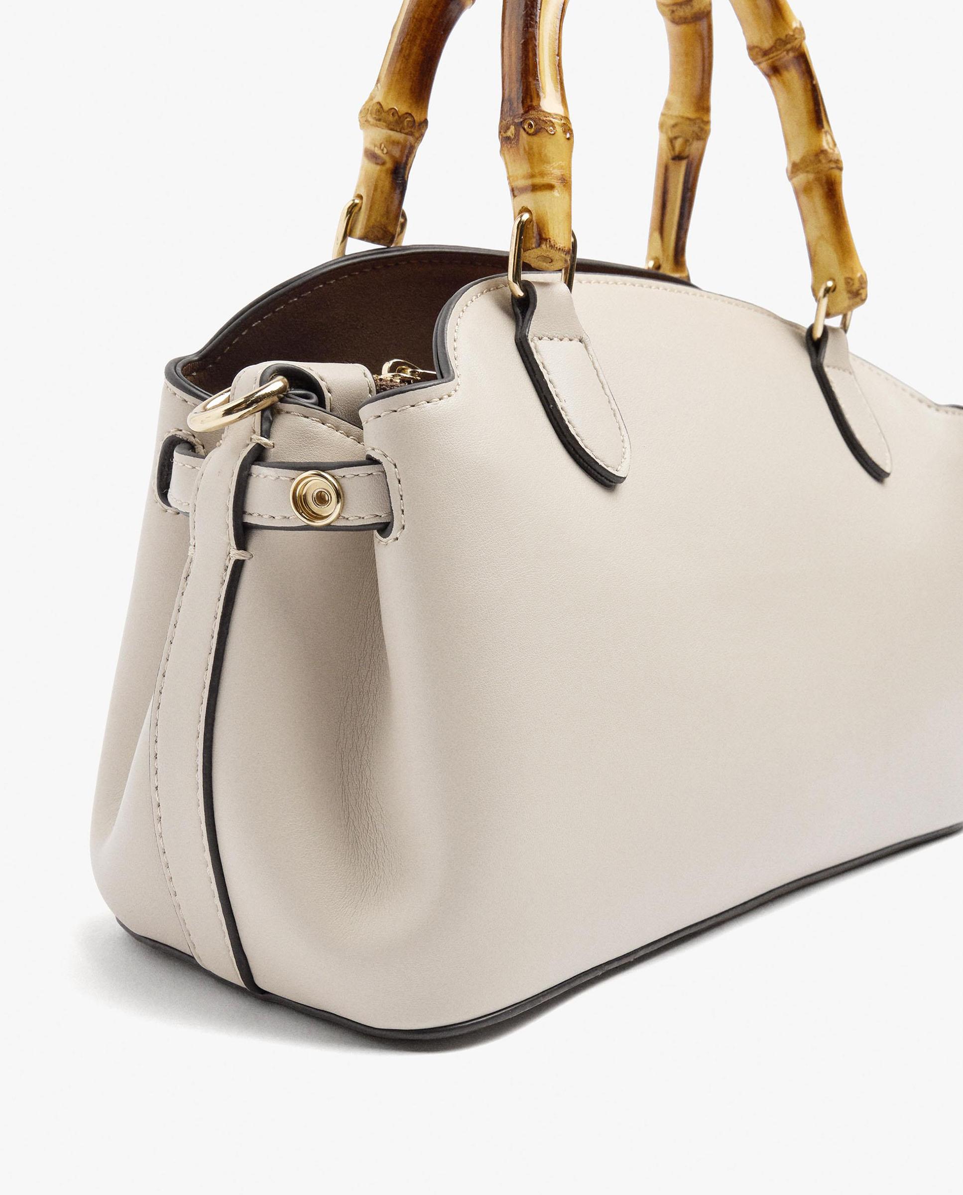 Bolso de mano estilo tote convertible a bandolera con cierre de cremallera - Parfois - Crudo Crudo-3