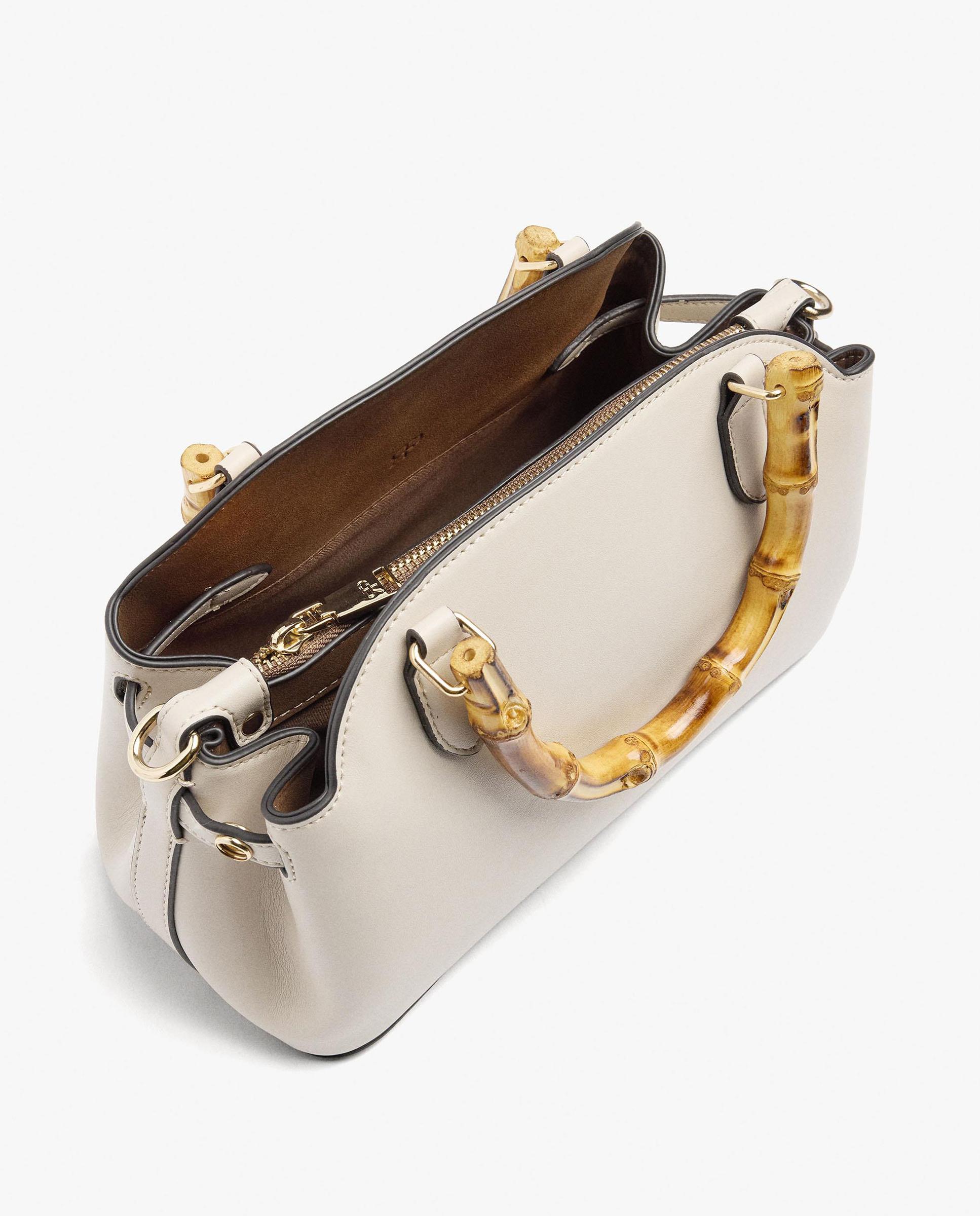 Bolso de mano estilo tote convertible a bandolera con cierre de cremallera - Parfois - Crudo Crudo-4