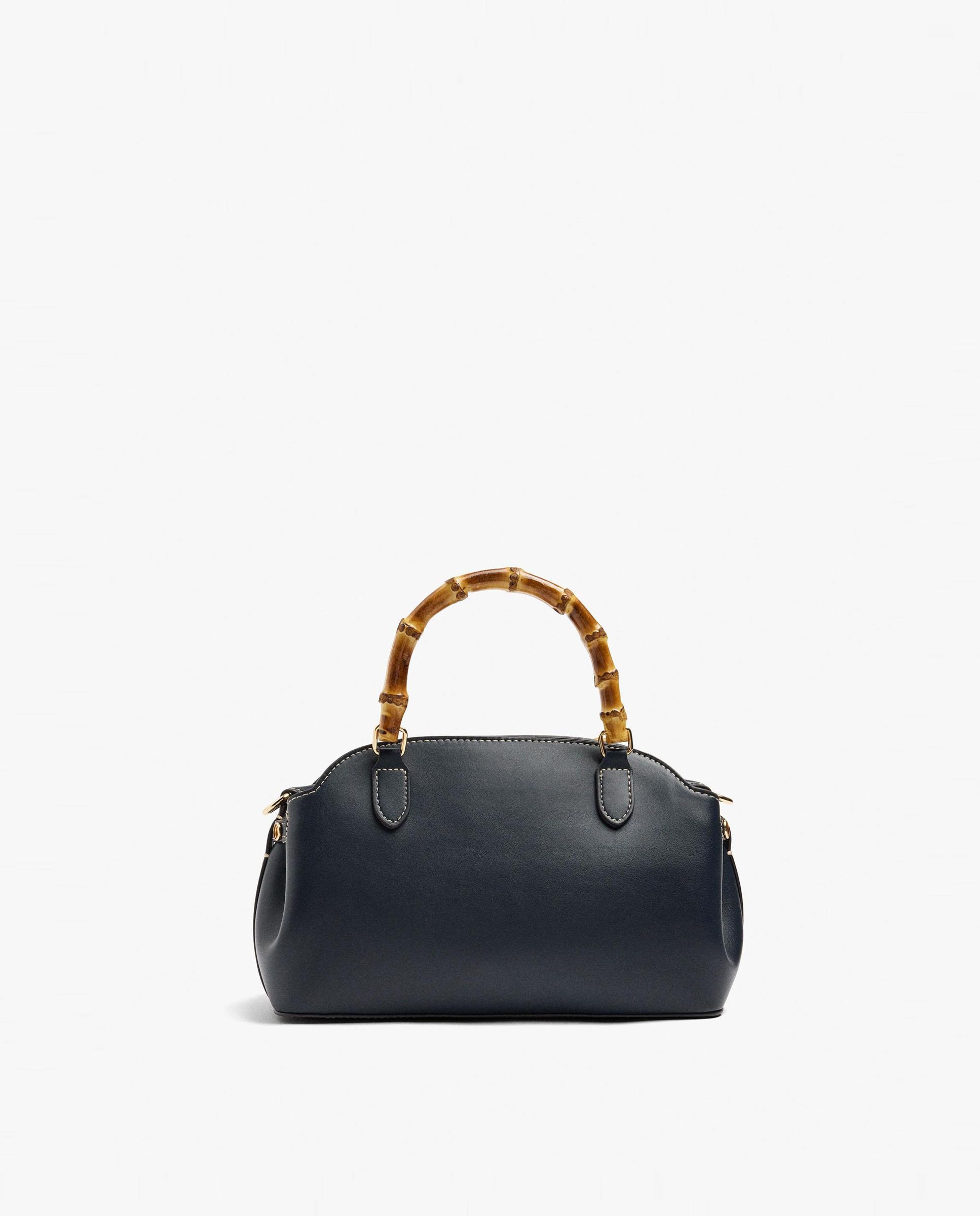 Bolso de mano estilo tote convertible a bandolera con cierre de cremallera - Parfois - Azul marino Azul marino-1