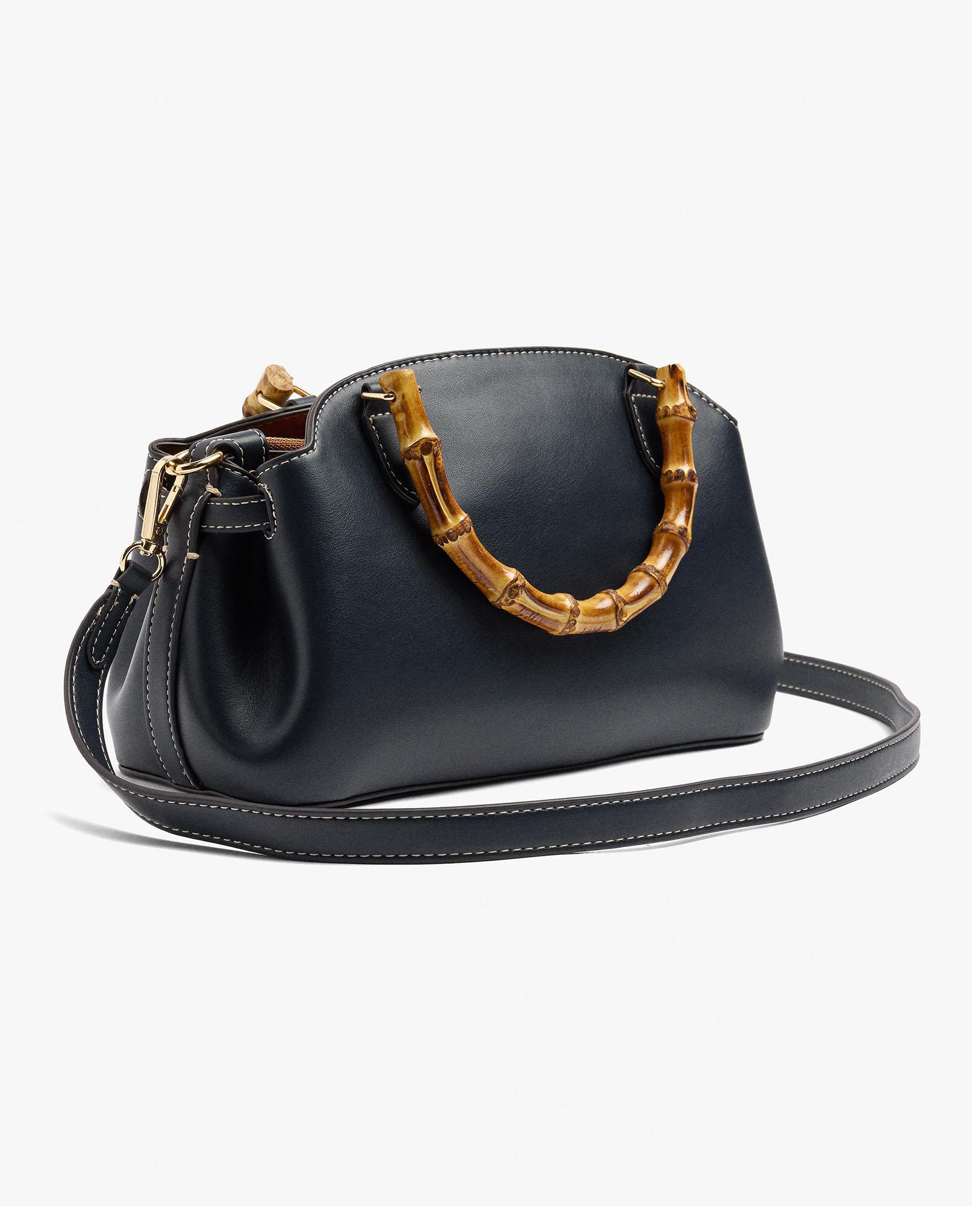 Bolso de mano estilo tote convertible a bandolera con cierre de cremallera - Parfois - Azul marino Azul marino-2